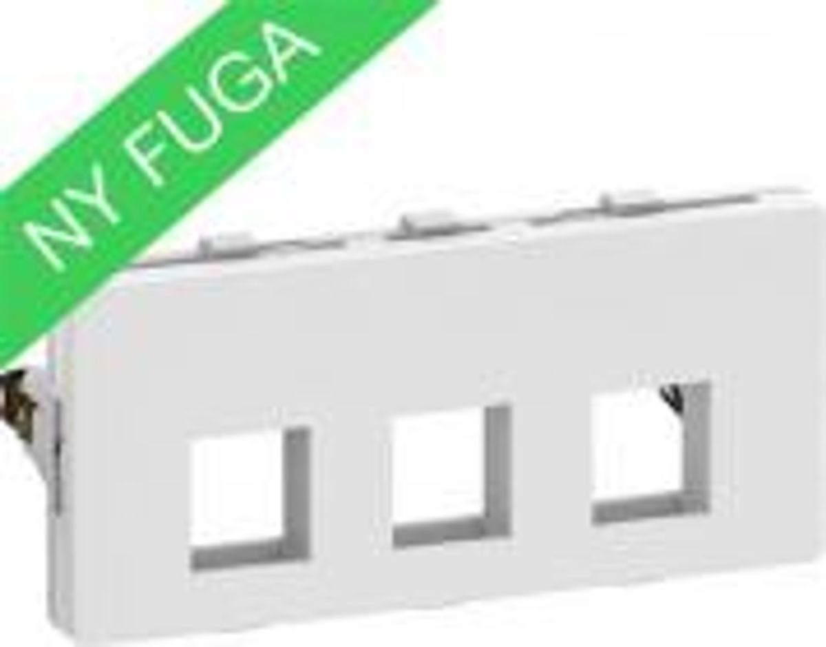 LK FUGA ® Dataudtag 2 modul hvid f/3XKeystone konnektorer, hvid