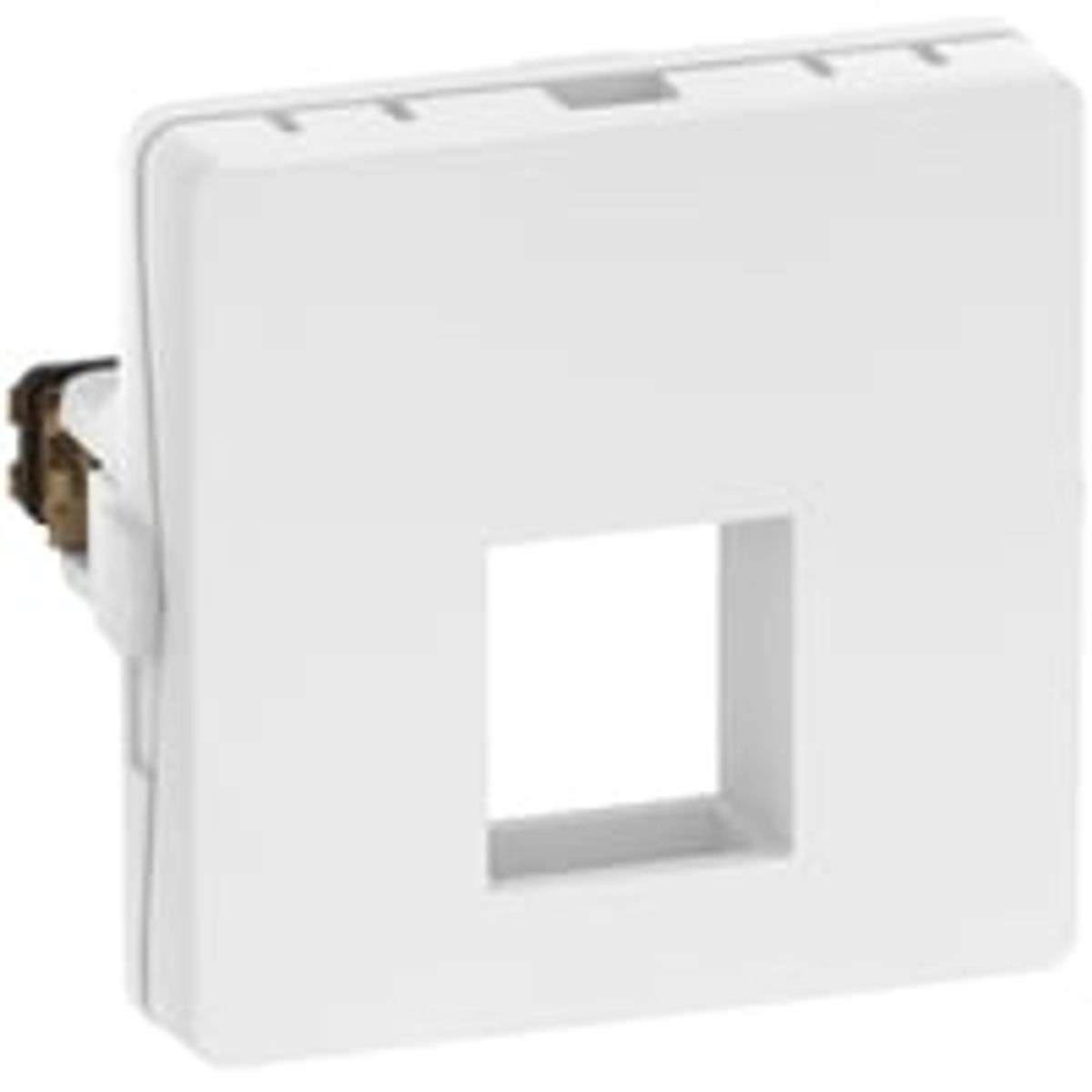 LK FUGA - Dataudtag til 1 stk. keystone konnektor, large keystone port (ca. 20,5 x 14,8 mm), 1 modul, hvid