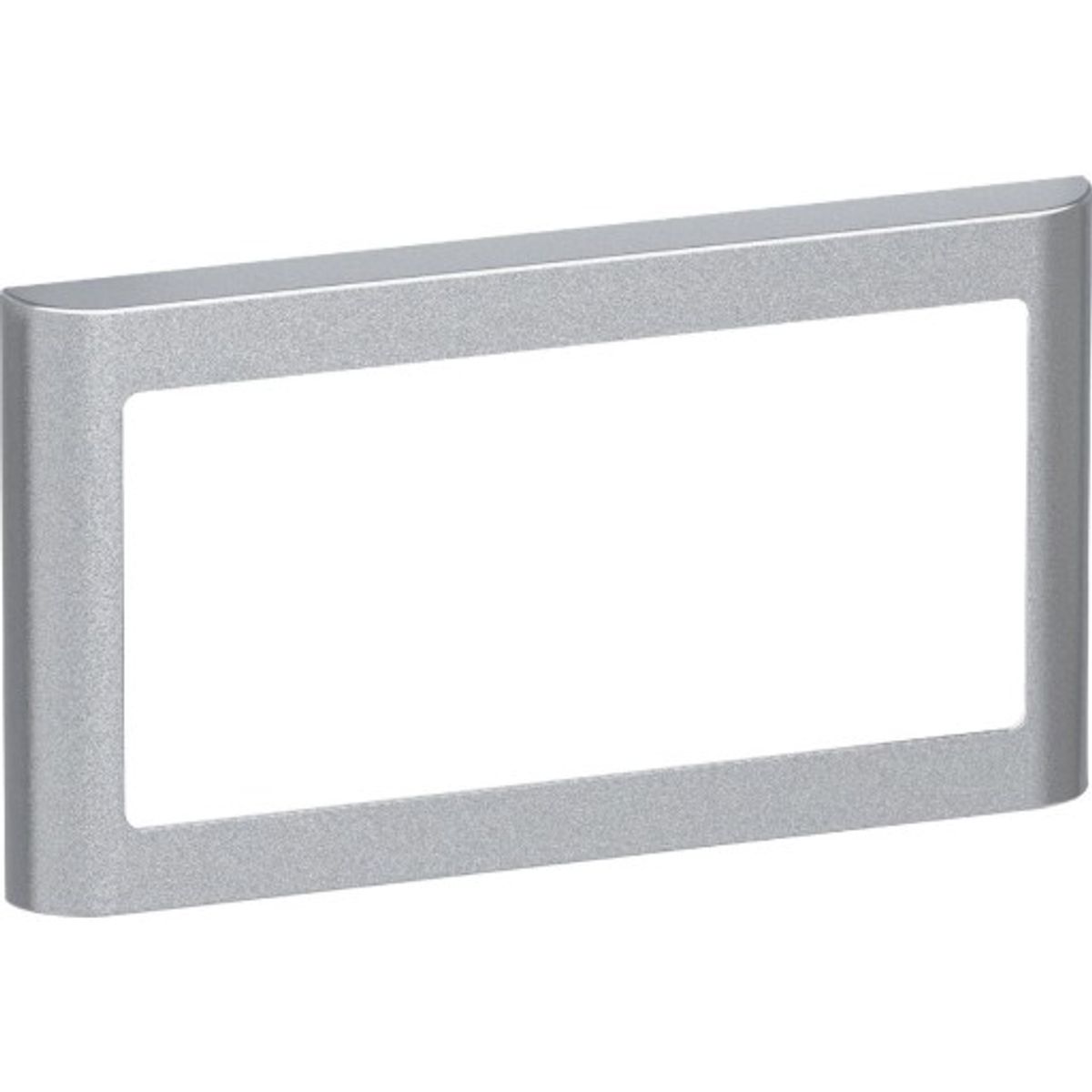 LK Fuga Design ramme 63 soft 1x2 modul vandret, stålmetallic