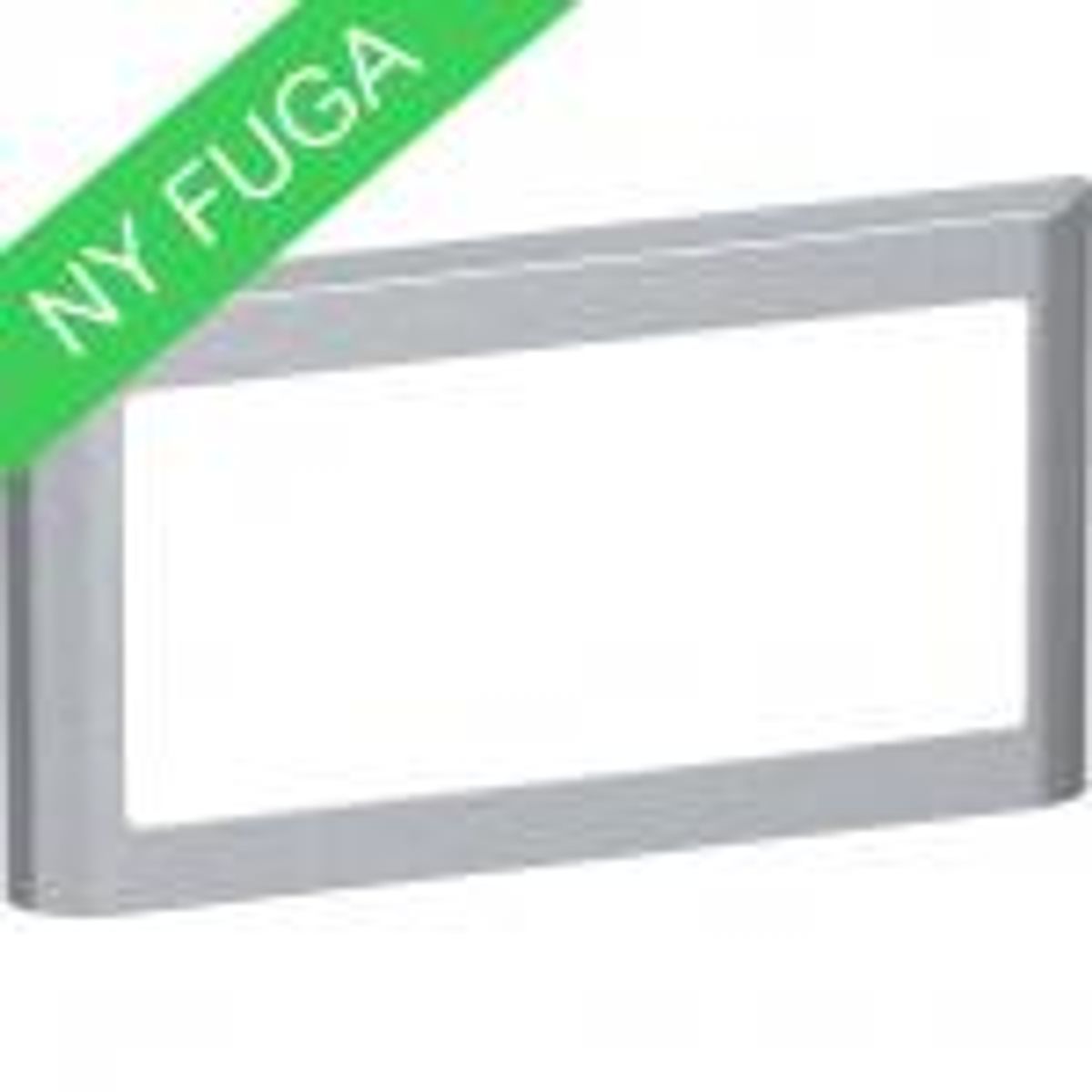 LK FUGA ® Design Ramme 63 Soft, 2 modul vandret, stålmetallic