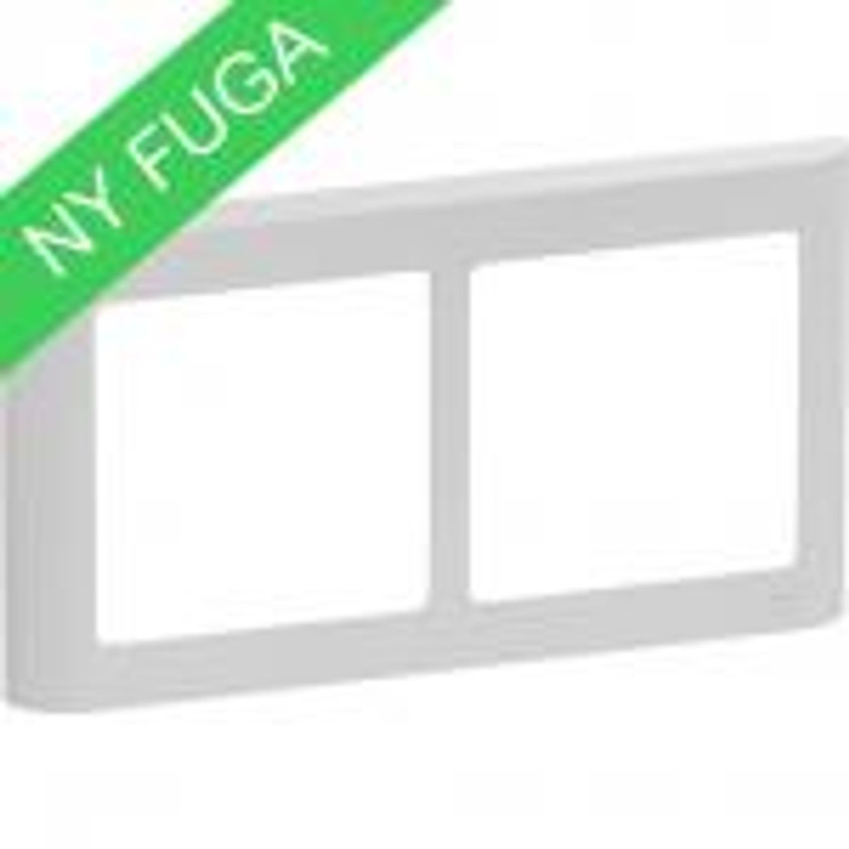 LK FUGA ® Design Ramme 63 Soft, 2x1 modul vandret, lysegrå