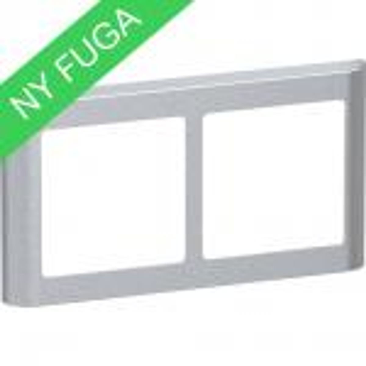 LK FUGA ® Design Ramme 63 Soft, 2x1 modul vandret, stålmetallic