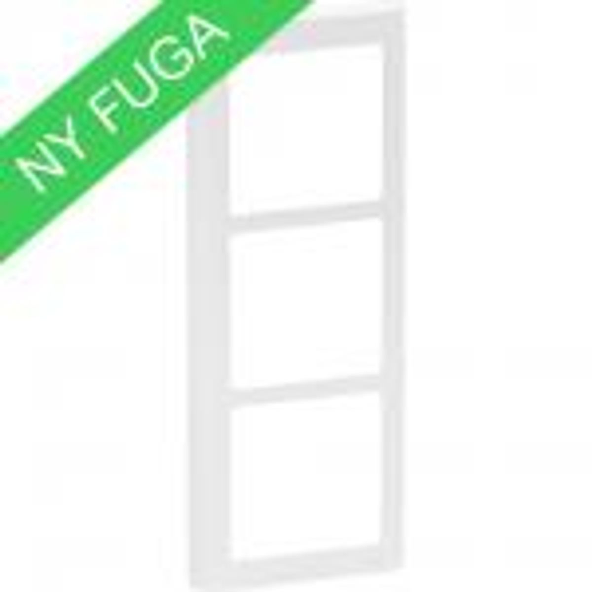 LK FUGA ® Design Ramme 63 Soft, 3x1 modul lodret, hvid