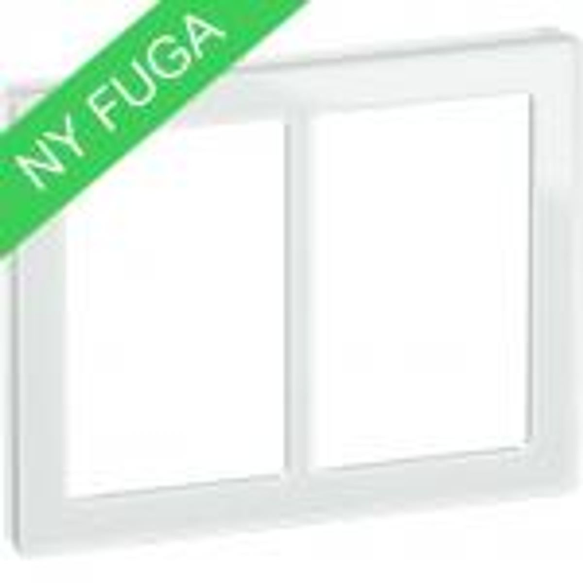 LK FUGA ® PURE Design Ramme glas 2x1,5 modul, hvid