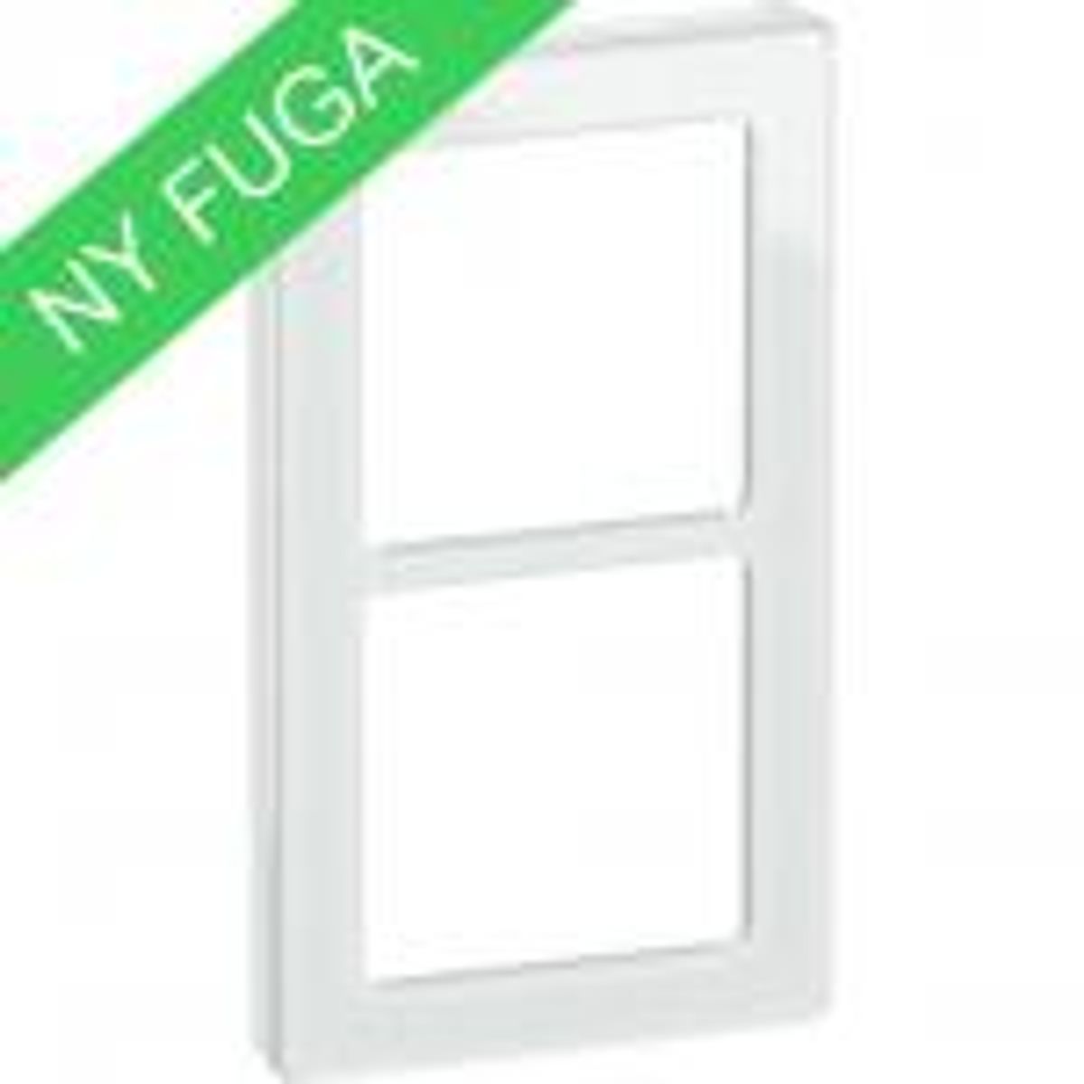 LK FUGA ® PURE Design Ramme glas 2x1 modul, hvid