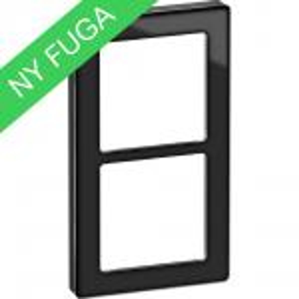 LK FUGA ® PURE Design Ramme glas 2x1 modul, sort