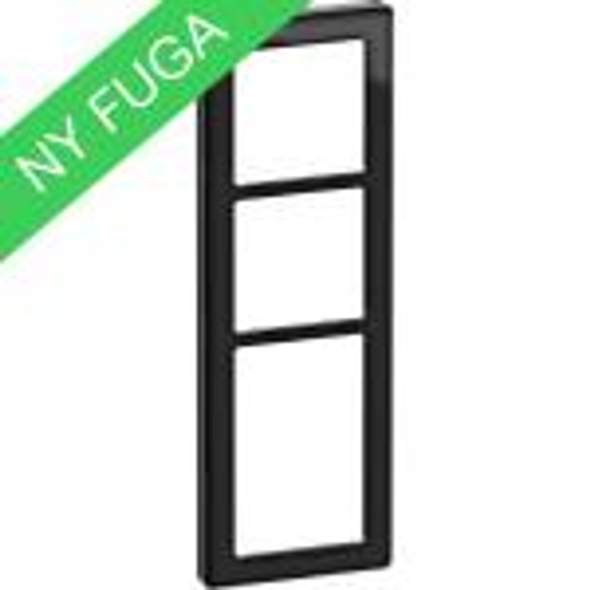 LK FUGA ® PURE Design Ramme glas 3,5 modul, sort