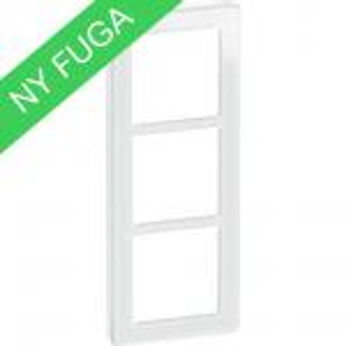 LK FUGA ® PURE Design Ramme glas 3x1 modul, hvid