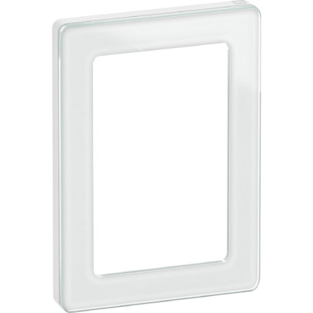 LK Fuga Pure designramme 1½ modul i hvid glas