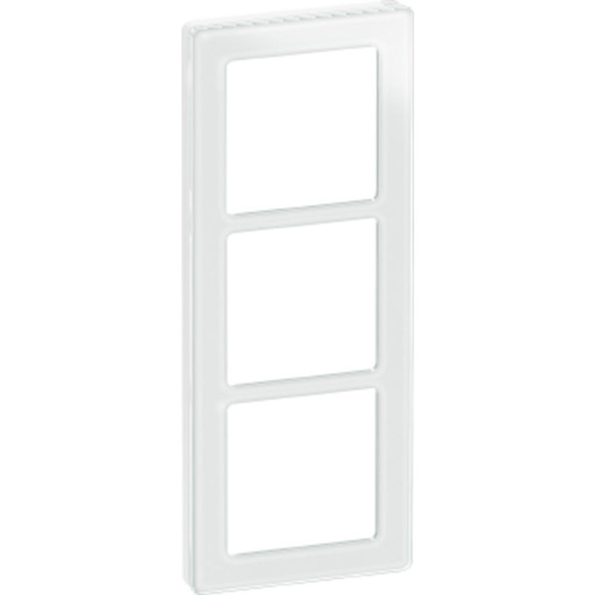 LK Fuga Pure designramme 3x1 modul i hvid glas