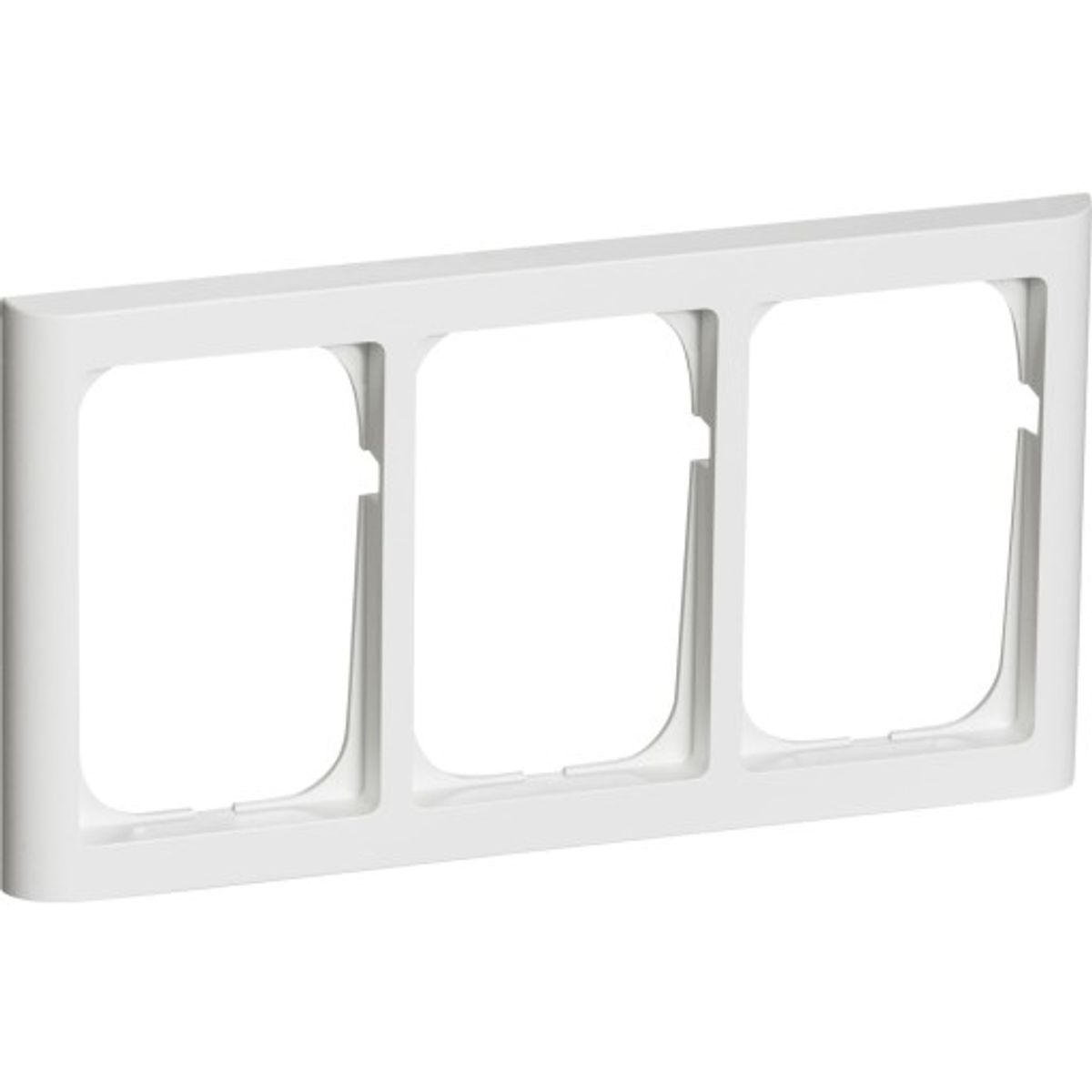 LK Fuga ramme Softline 63 1½ modul vandret tripel i hvid