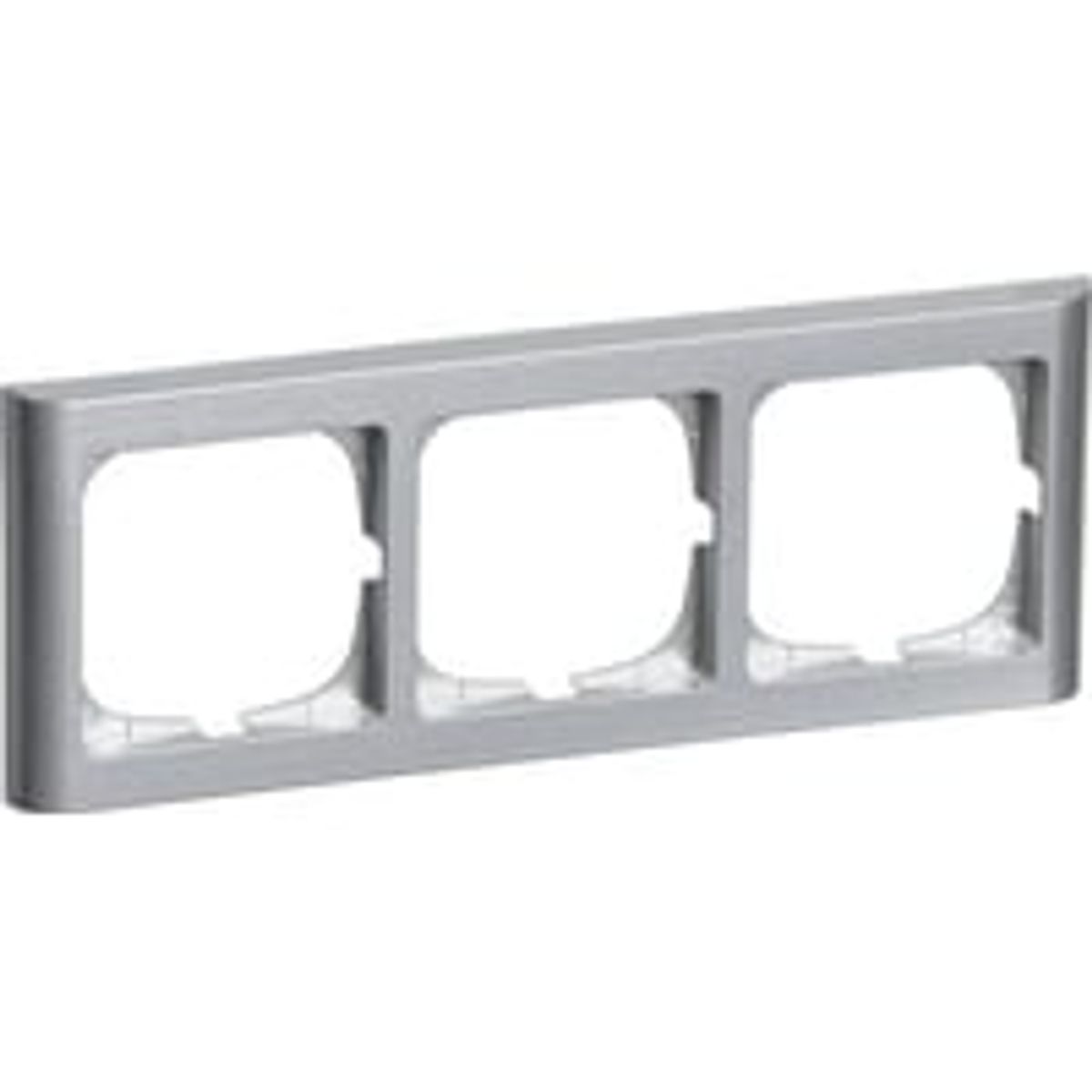 LK FUGA - Softline 63 vandret ramme, 3 modul, stlmetallic