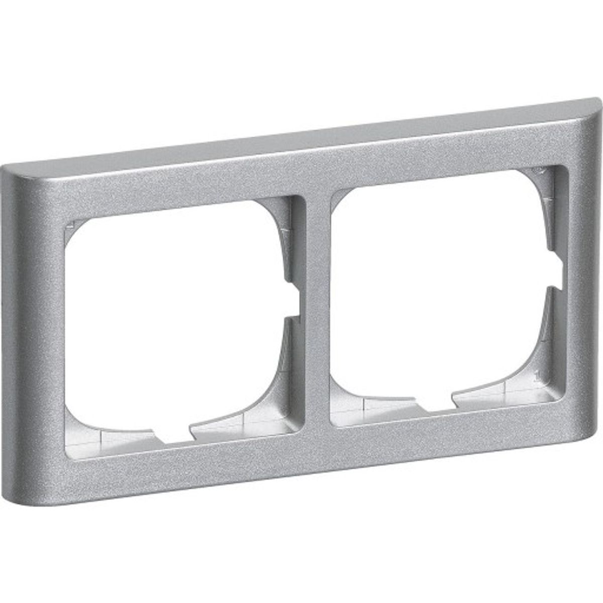 LK Fuga Softline ramme 63 2 modul vandret, metallic