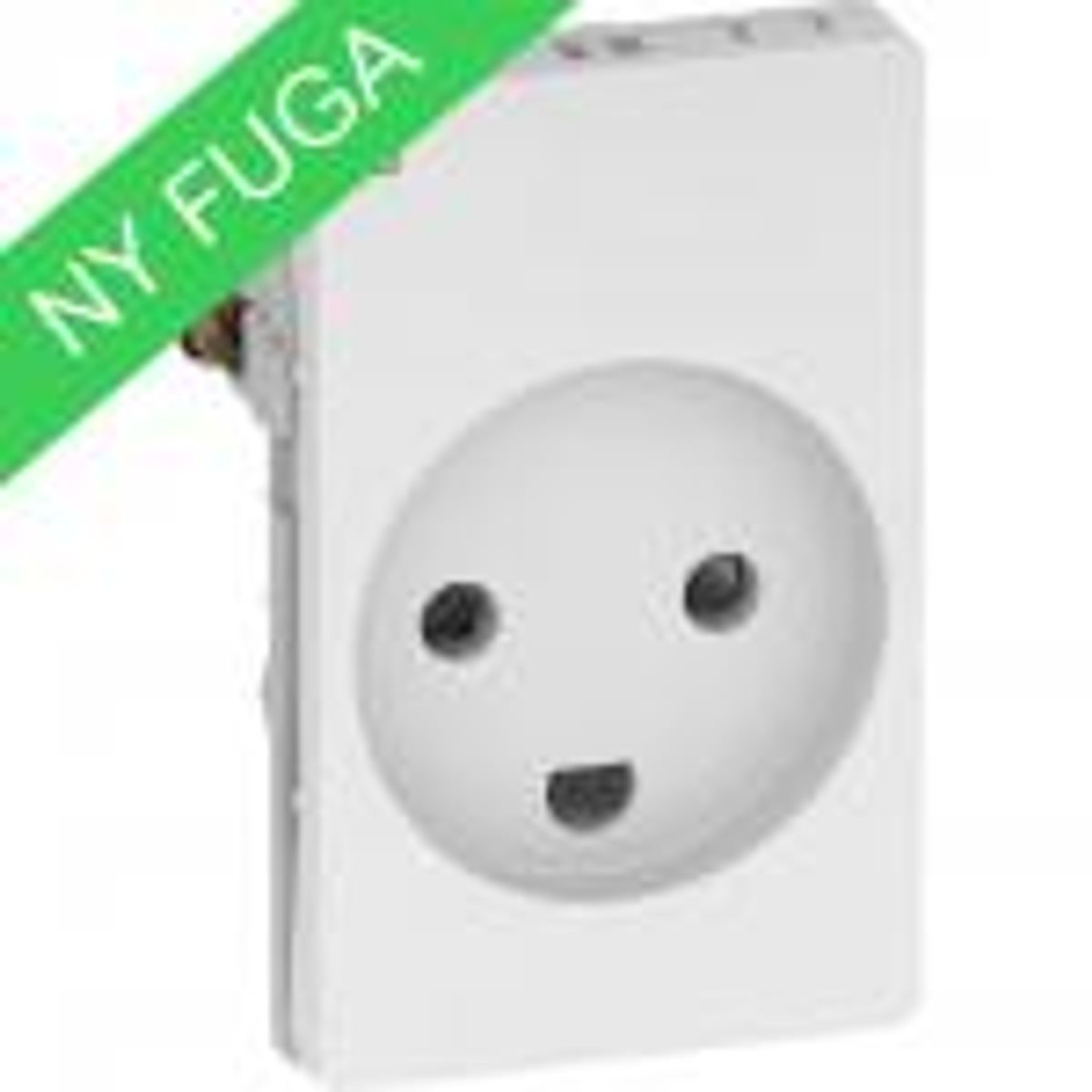 LK FUGA ® Stikkontakt m/jord med LED lampe, 1,5 modul hvid