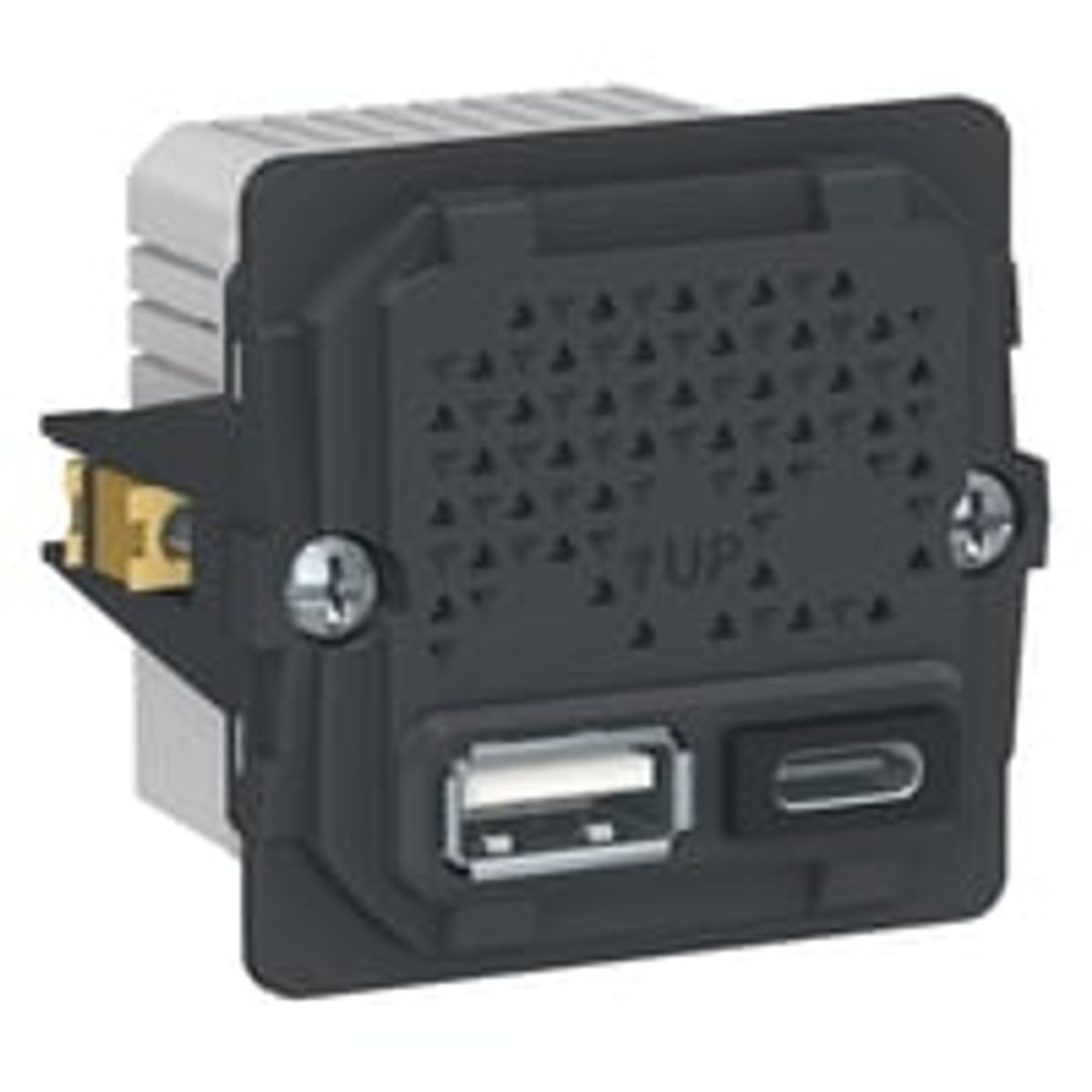 LK FUGA Stikkontakt med USB A+C, 2,4A, 1 modul - uden afdkning