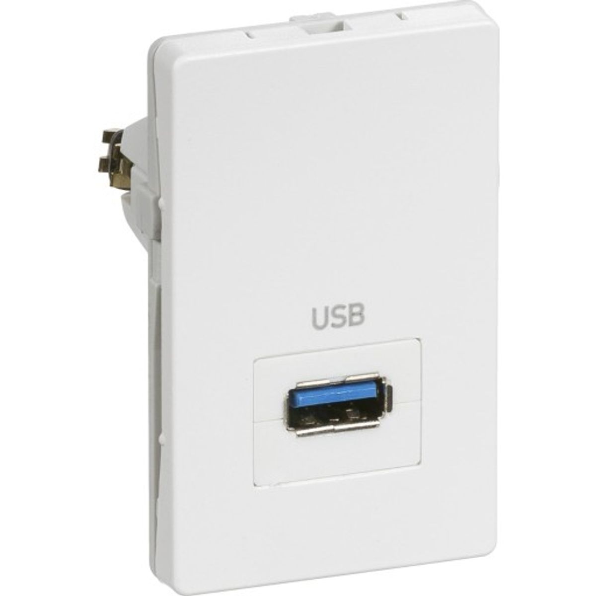 LK Fuga USB 3,0 udtag, 1½ modul, Hvid