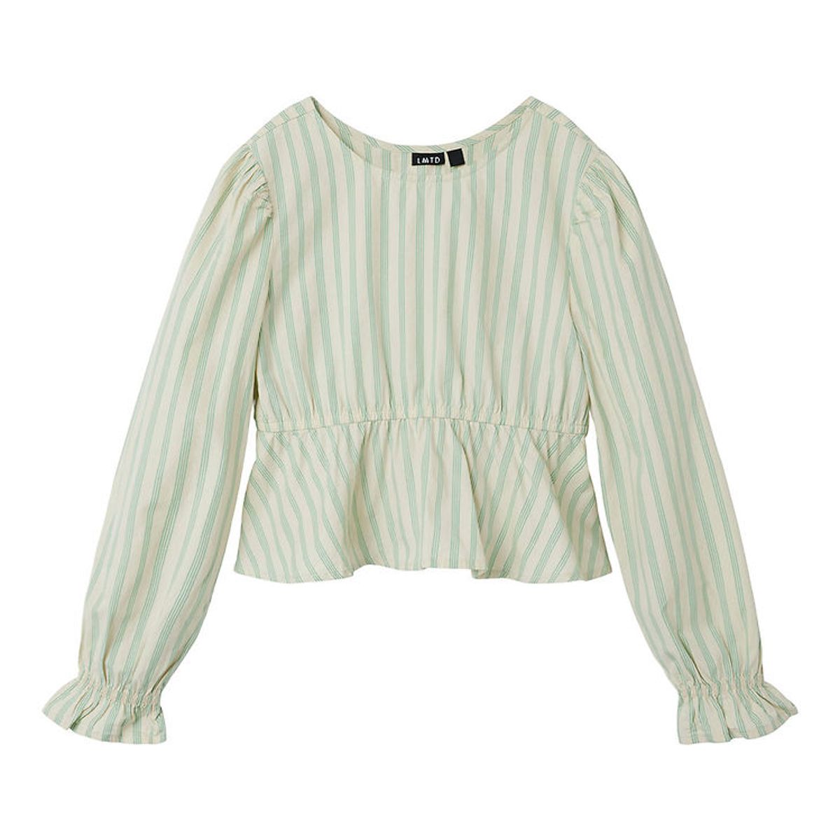 LMTD Bluse - NlfTipsy - Cropped - Turtledove/Créme De Menthe Str