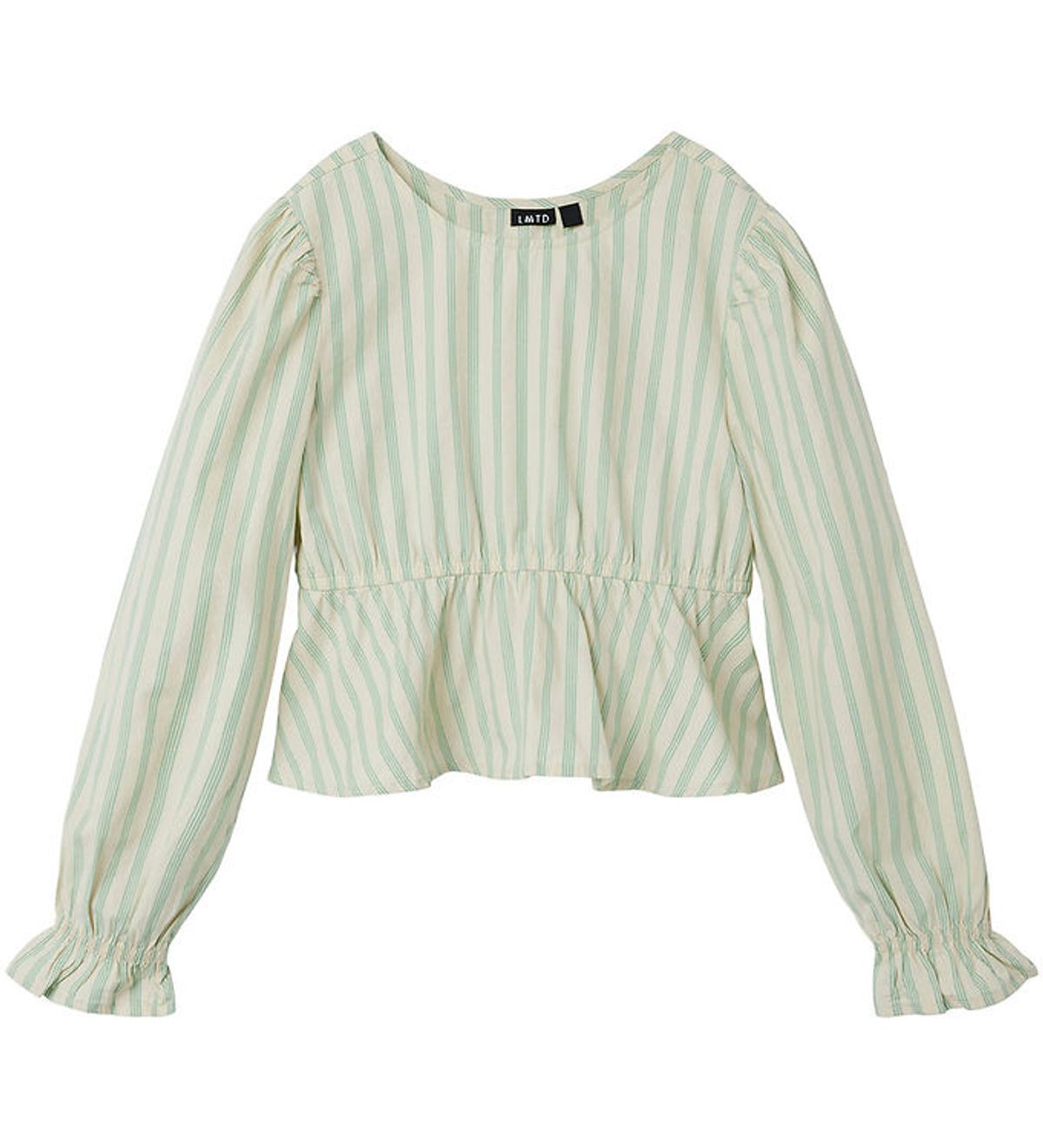 LMTD Bluse - NlfTipsy - Cropped - Turtledove/Créme De Menthe Str