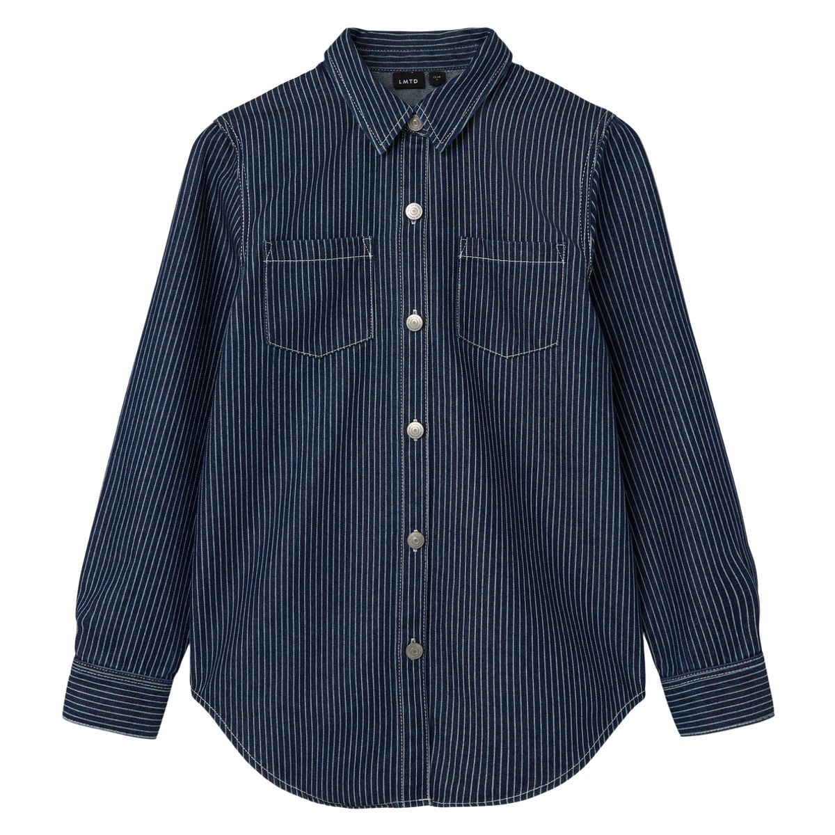 LMTD Børne Skjorte - Dark Blue Denim - 134/140