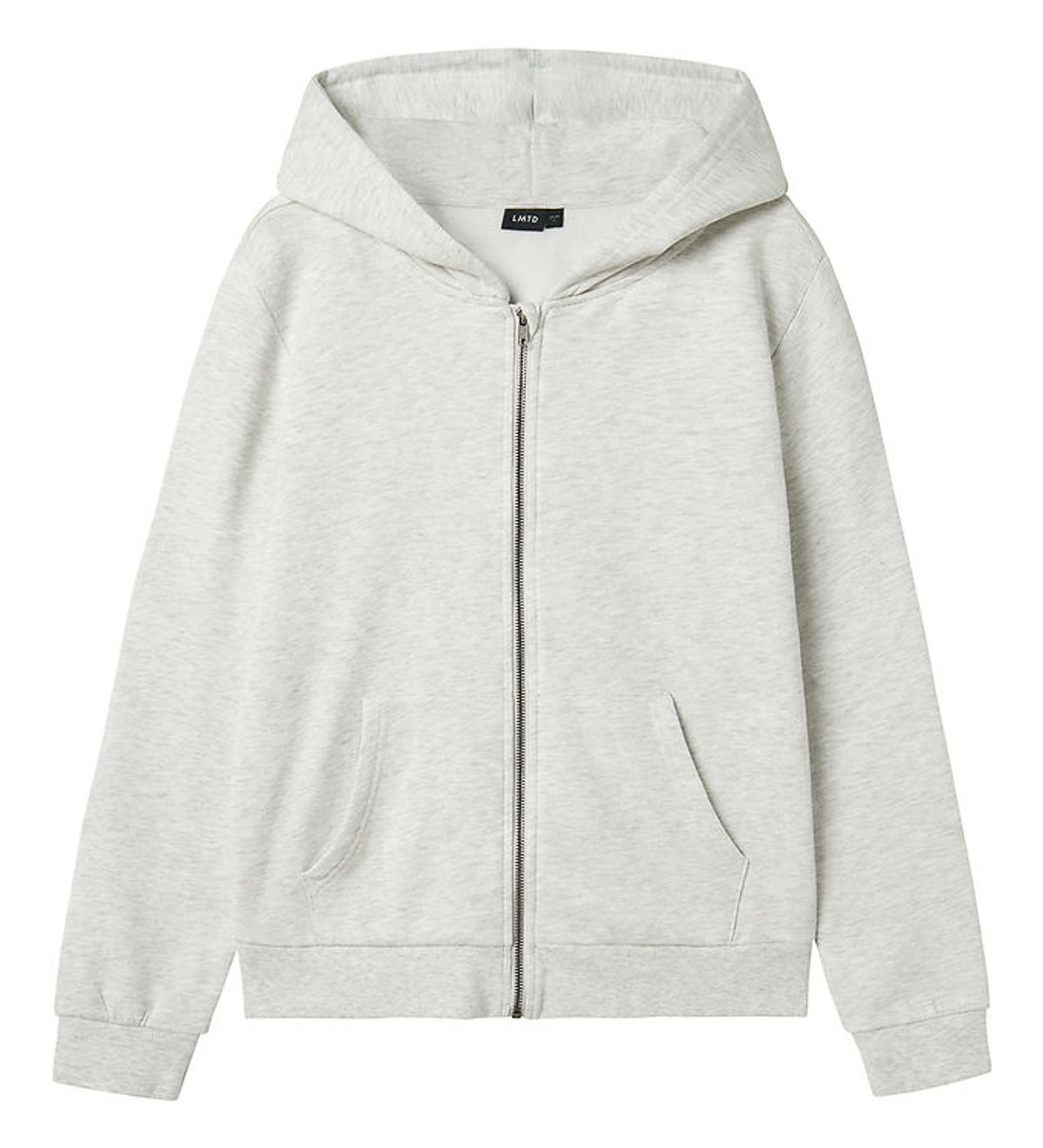 LMTD Cardigan m. Hætte - Noos - NlnNizu - Light Grey Melange