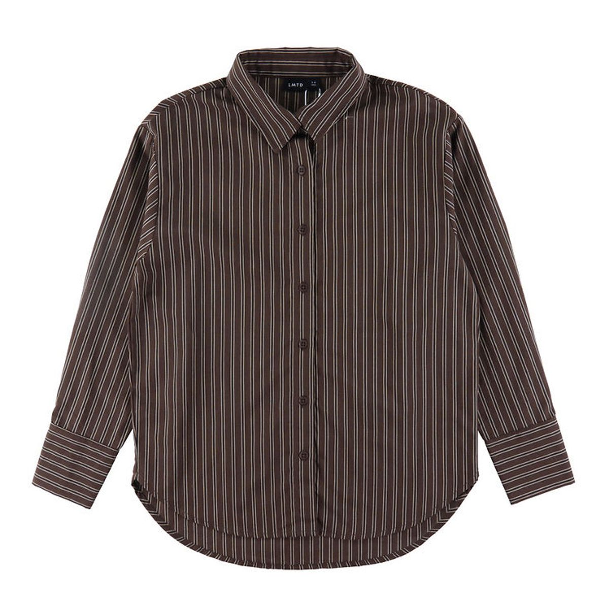 LMTD Skjorte - NlfKelle - Chocolate Brown/Stripes