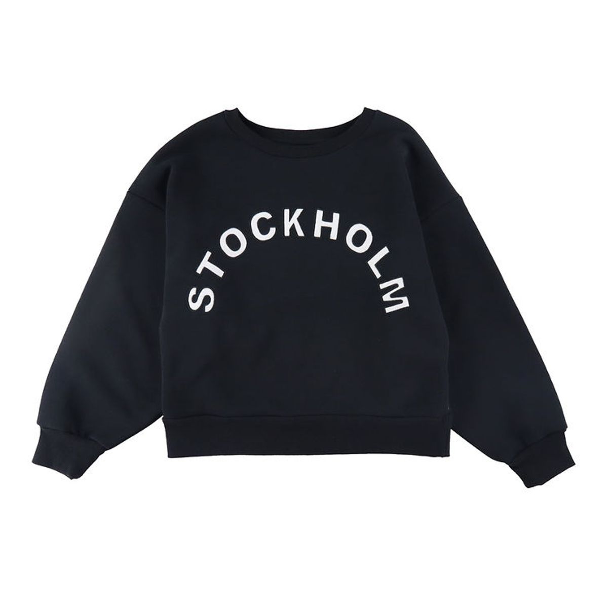 LMTD Sweatshirt - NlfKynthe - Sort/Hvid m. Tekst