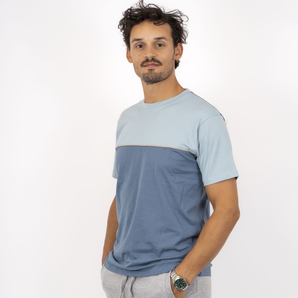 Loaded Mass Herre T-shirt - P2 Coronet Blue Block - XL