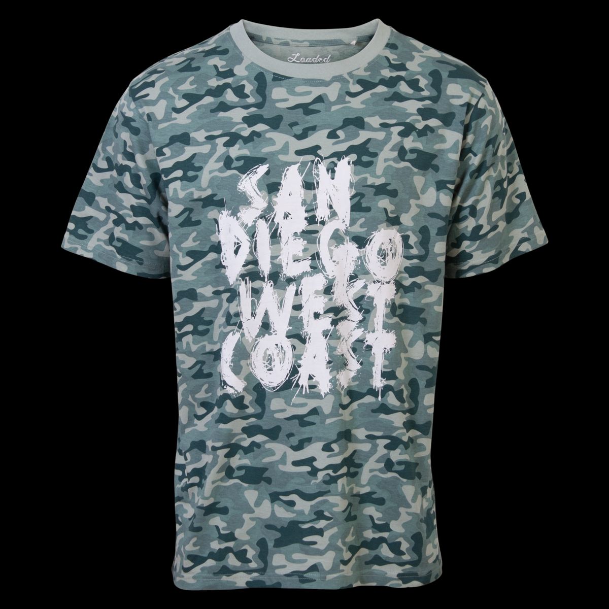 Loaded Mass Herre T-shirt - P20 AOP Mint Camou - L