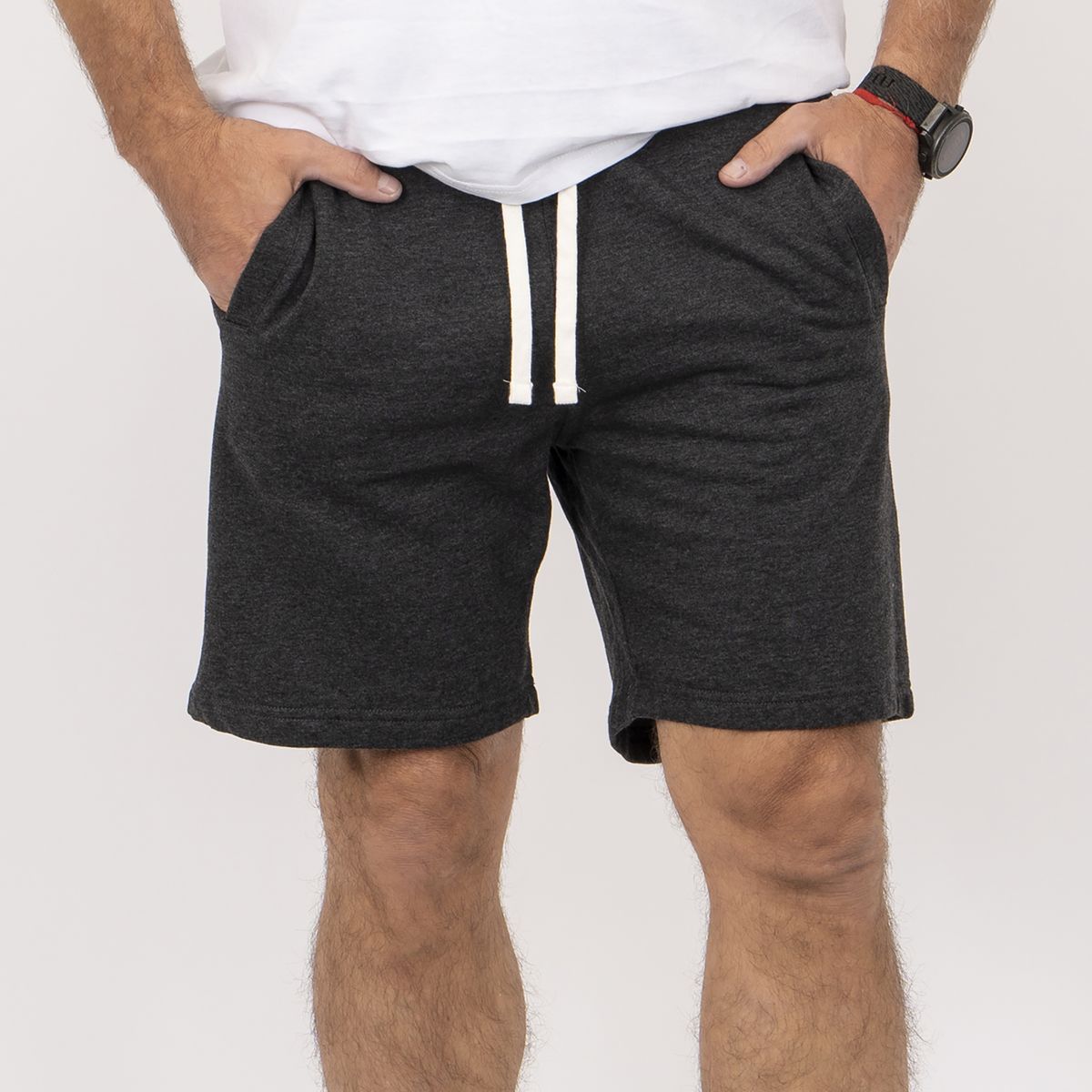 Loaded Mens Nevada Herre Shorts - Dark Grey Melange - 6XL