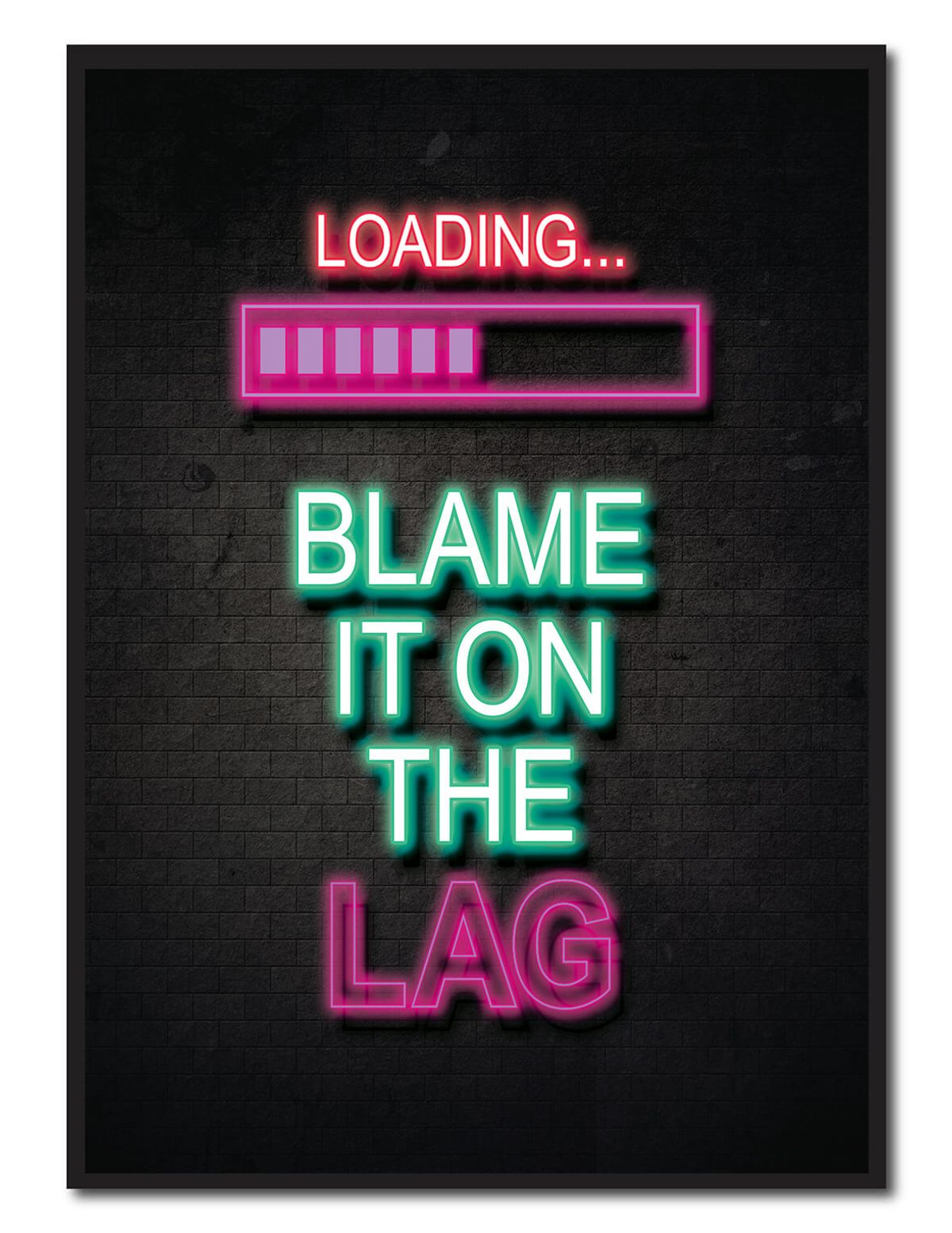 Loading - neon gamerplakater (Størrelse: L - 50x70cm (B2))