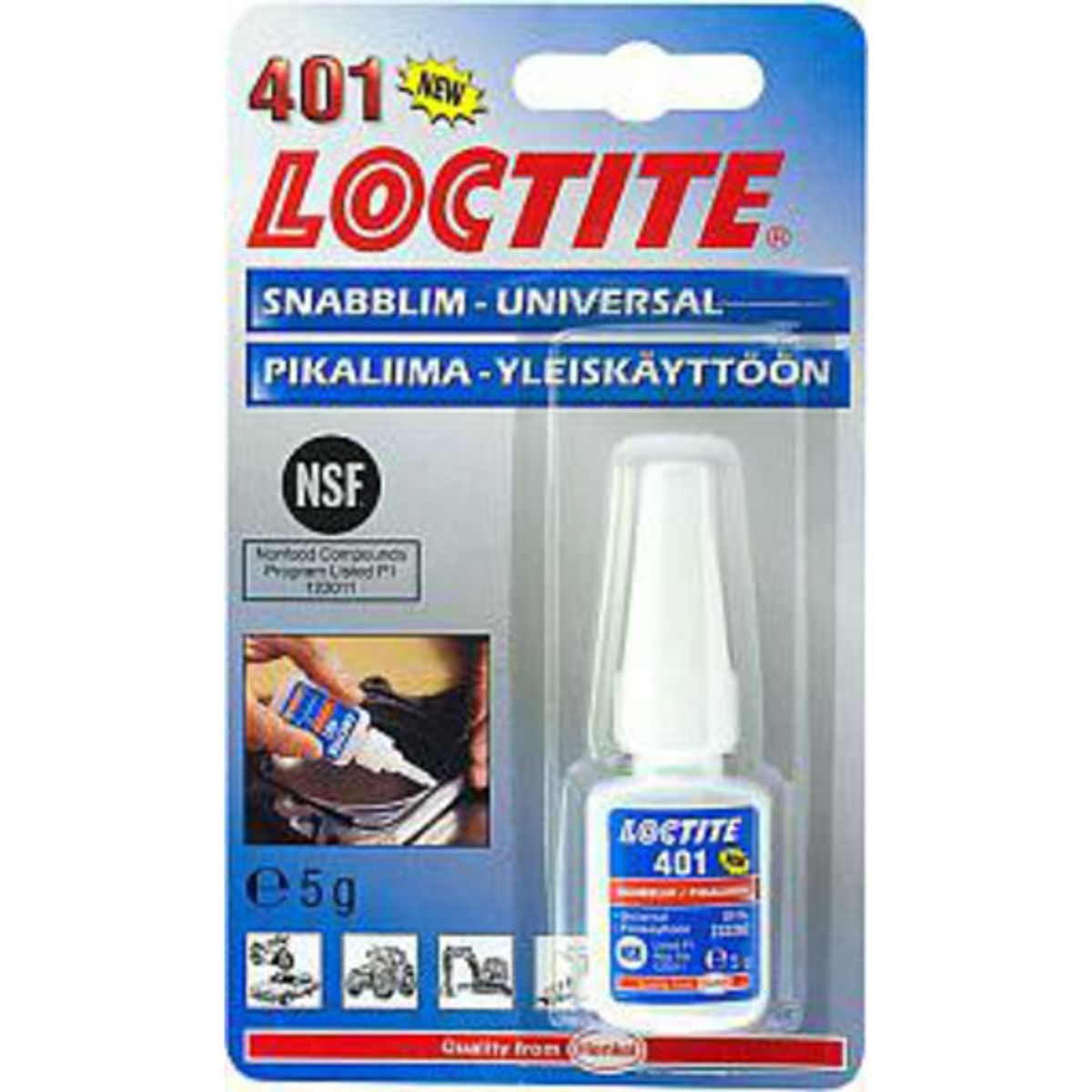 LOCTITE hurtiglim 401, multifunktionel, 5 g