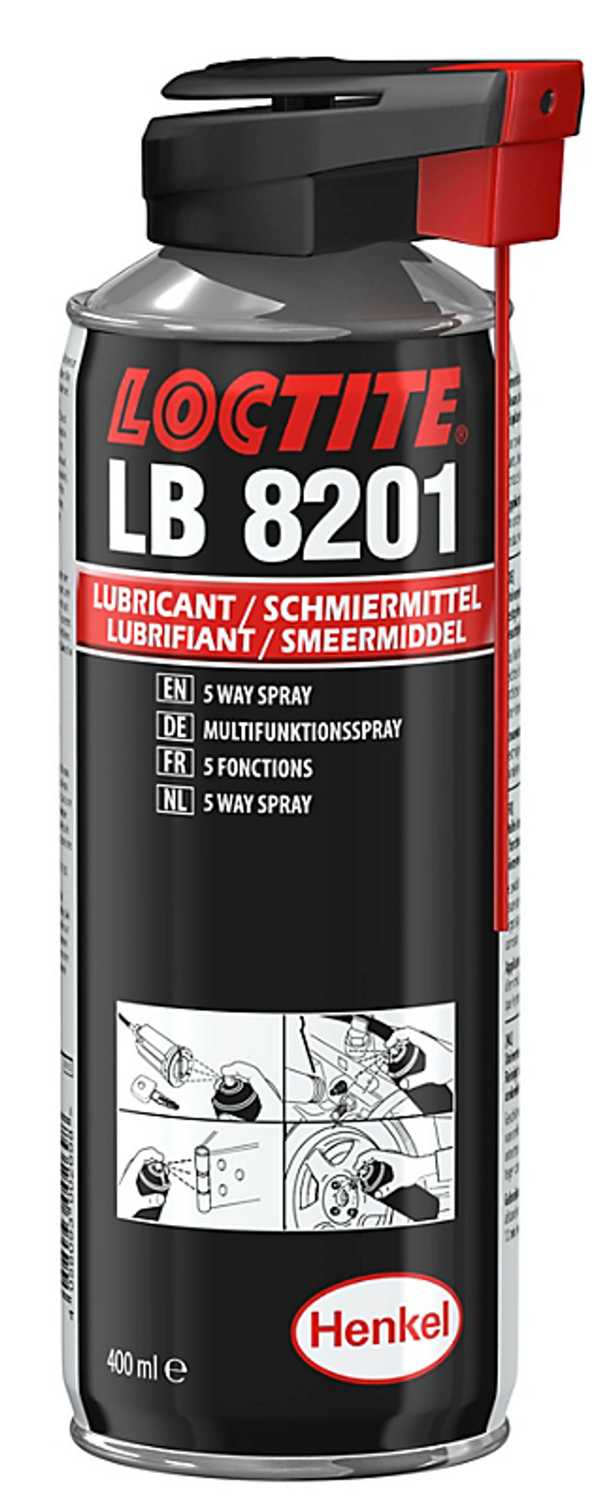 Loctite Universal spray/smøremiddel LB 8201 SFDN til let smøring af metaller - 400 ml.