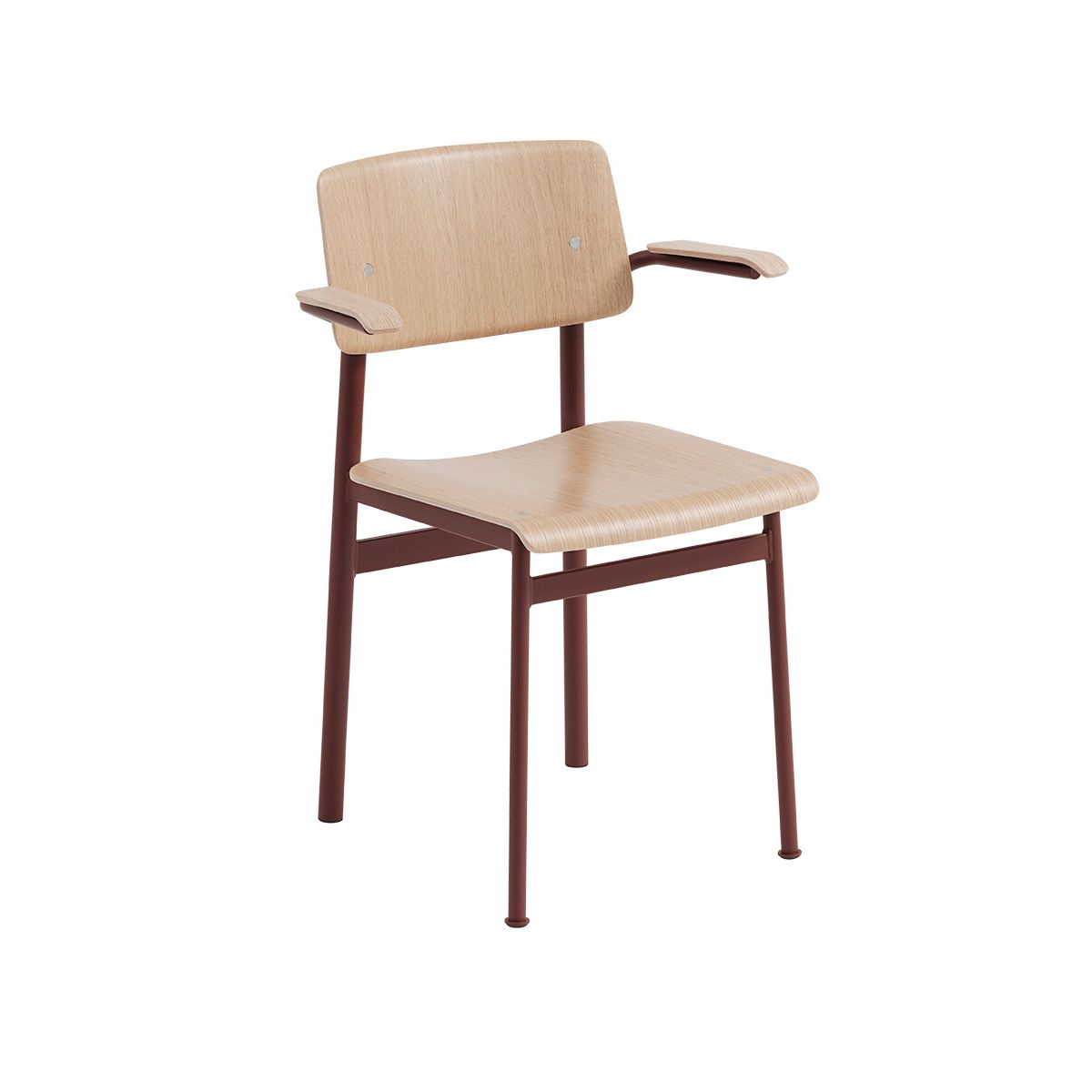 Loft Armchair fra Muuto (Oak/ deep red)