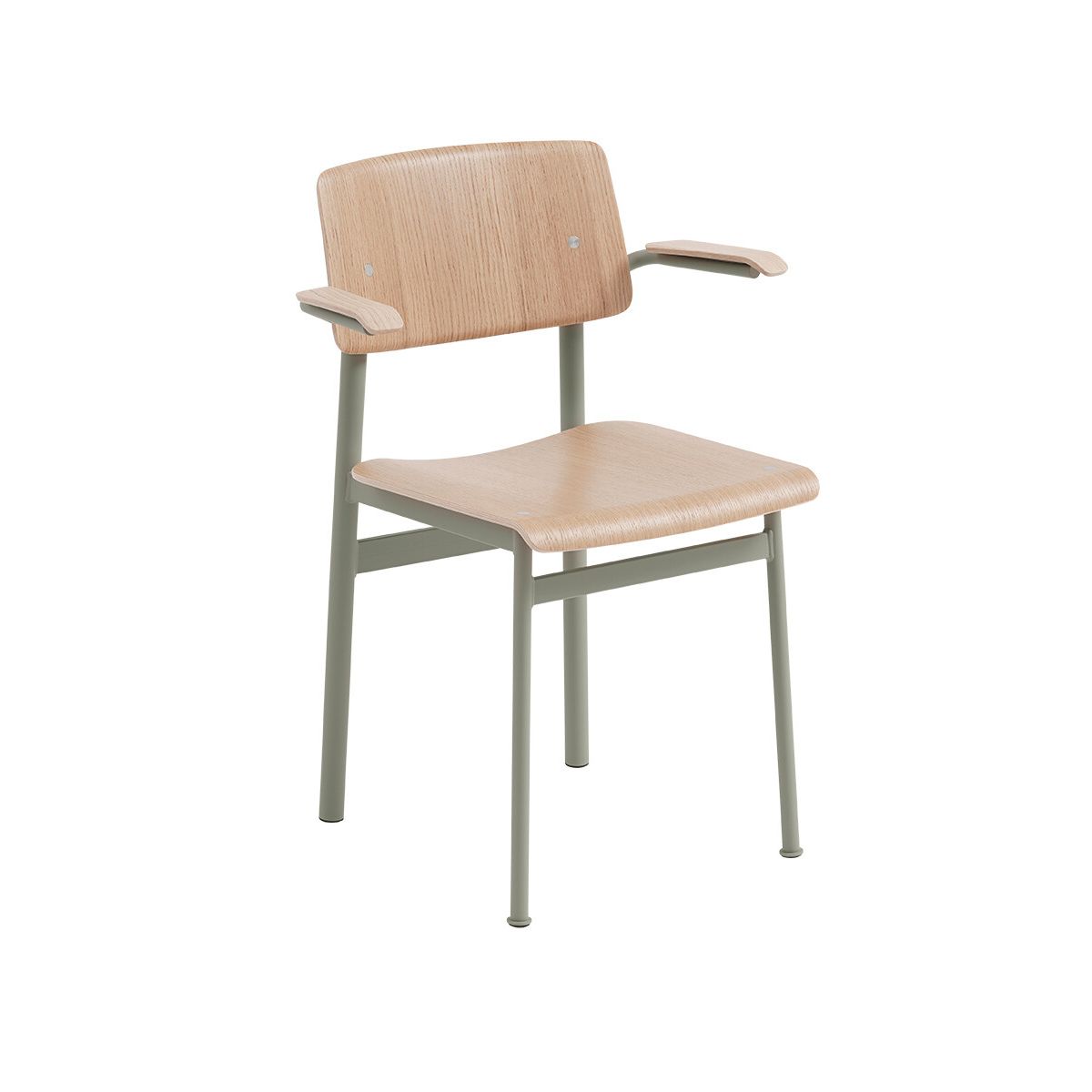 Loft Armchair fra Muuto (Oak/ dusty green)