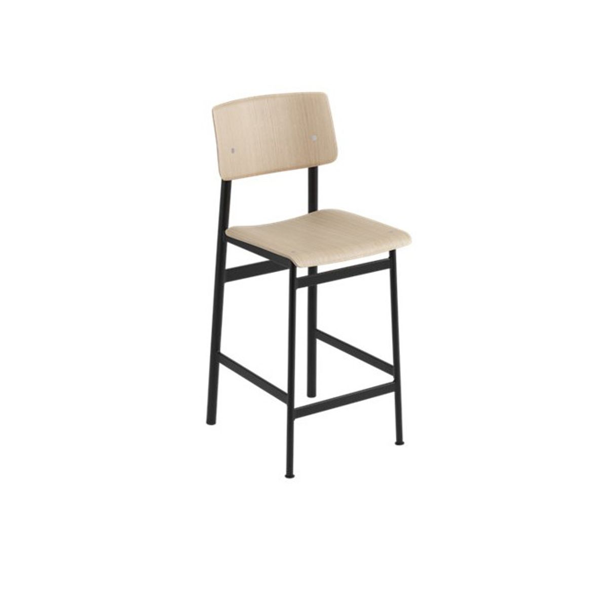 Loft bar stool fra Muuto (Højde: 65 cm, Oak/ black)