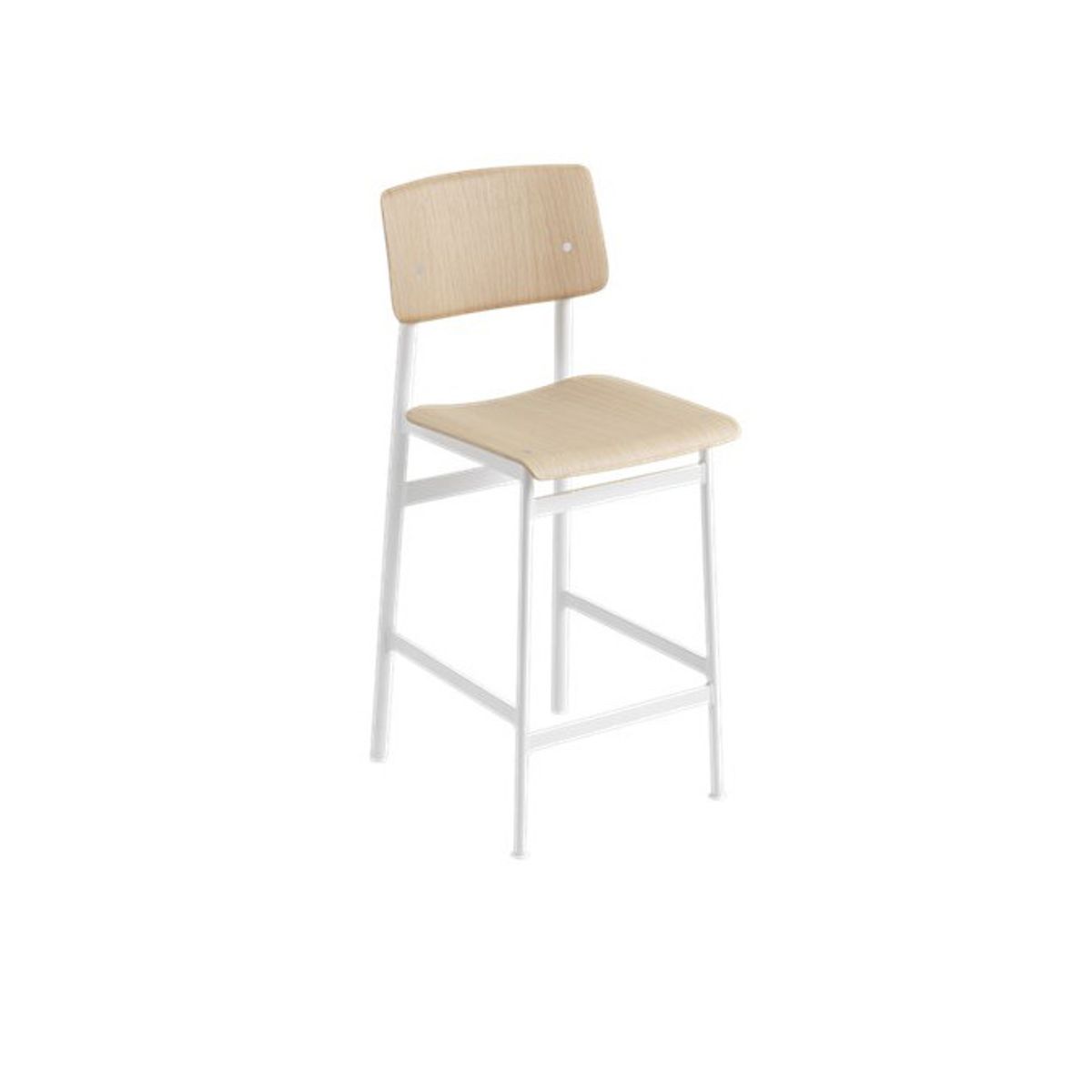 Loft bar stool fra Muuto (Højde: 65 cm, Oak/ white)