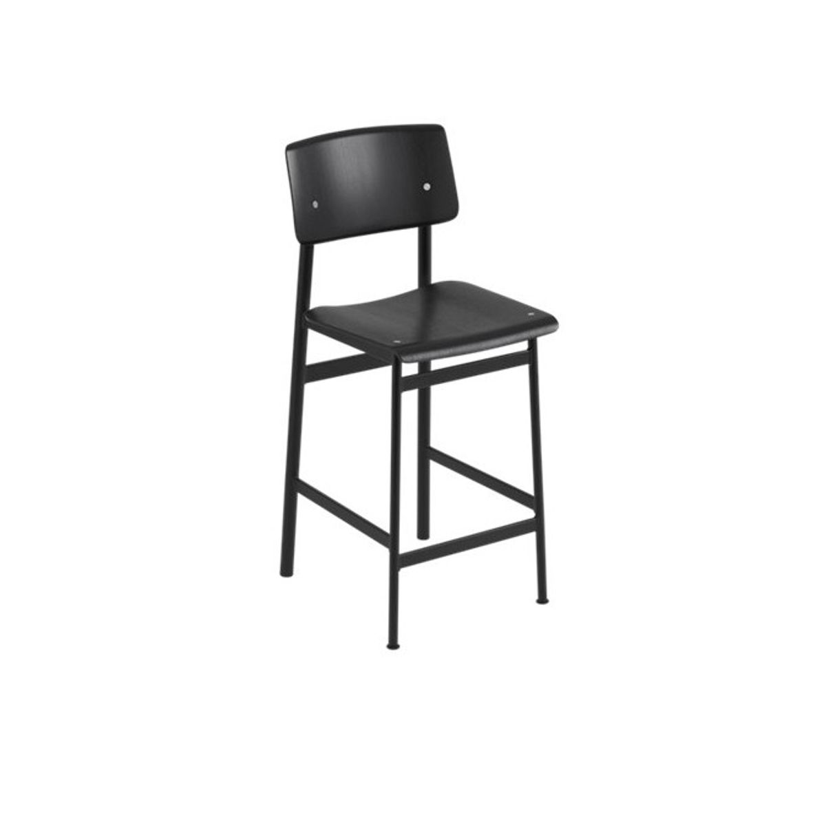 Loft bar stool fra Muuto (Højde: 75 cm, Black/ black)