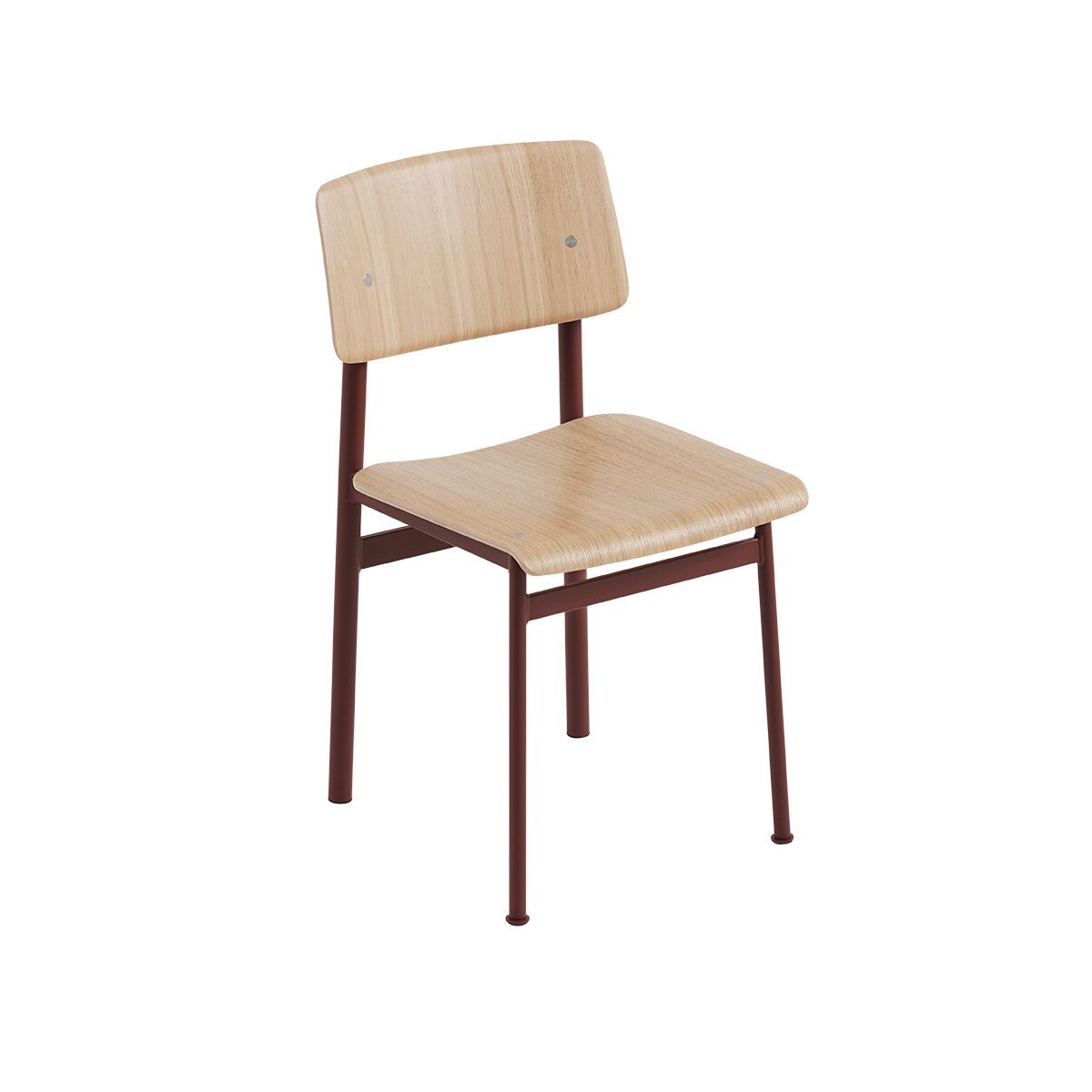 Loft Chair fra Muuto (Oak/ deep red)