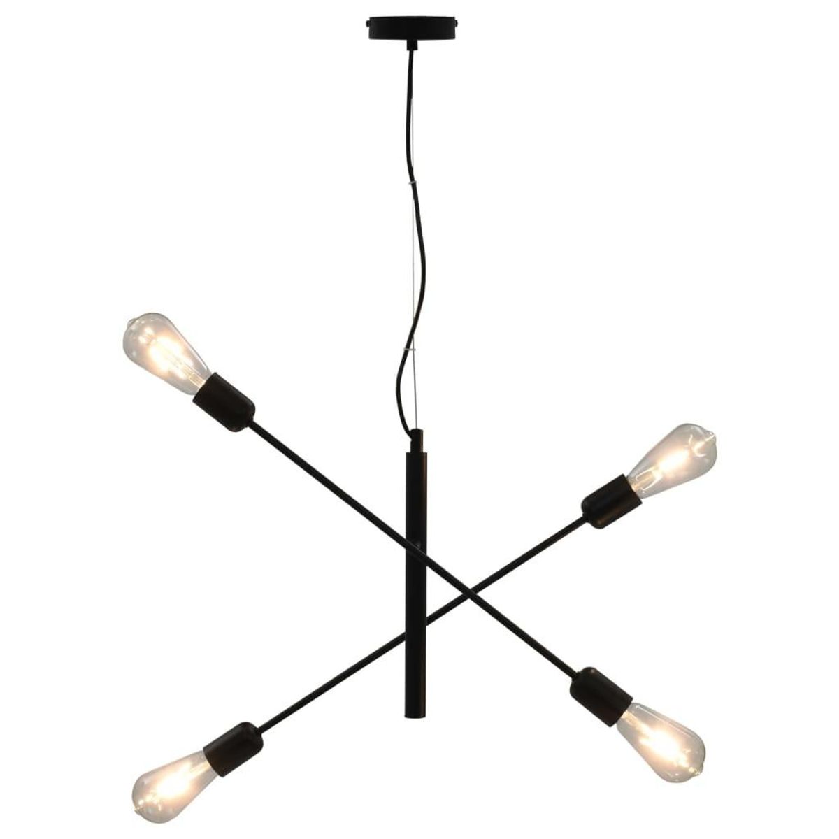 Loftlampe med glødepærer 2 W E27 sort