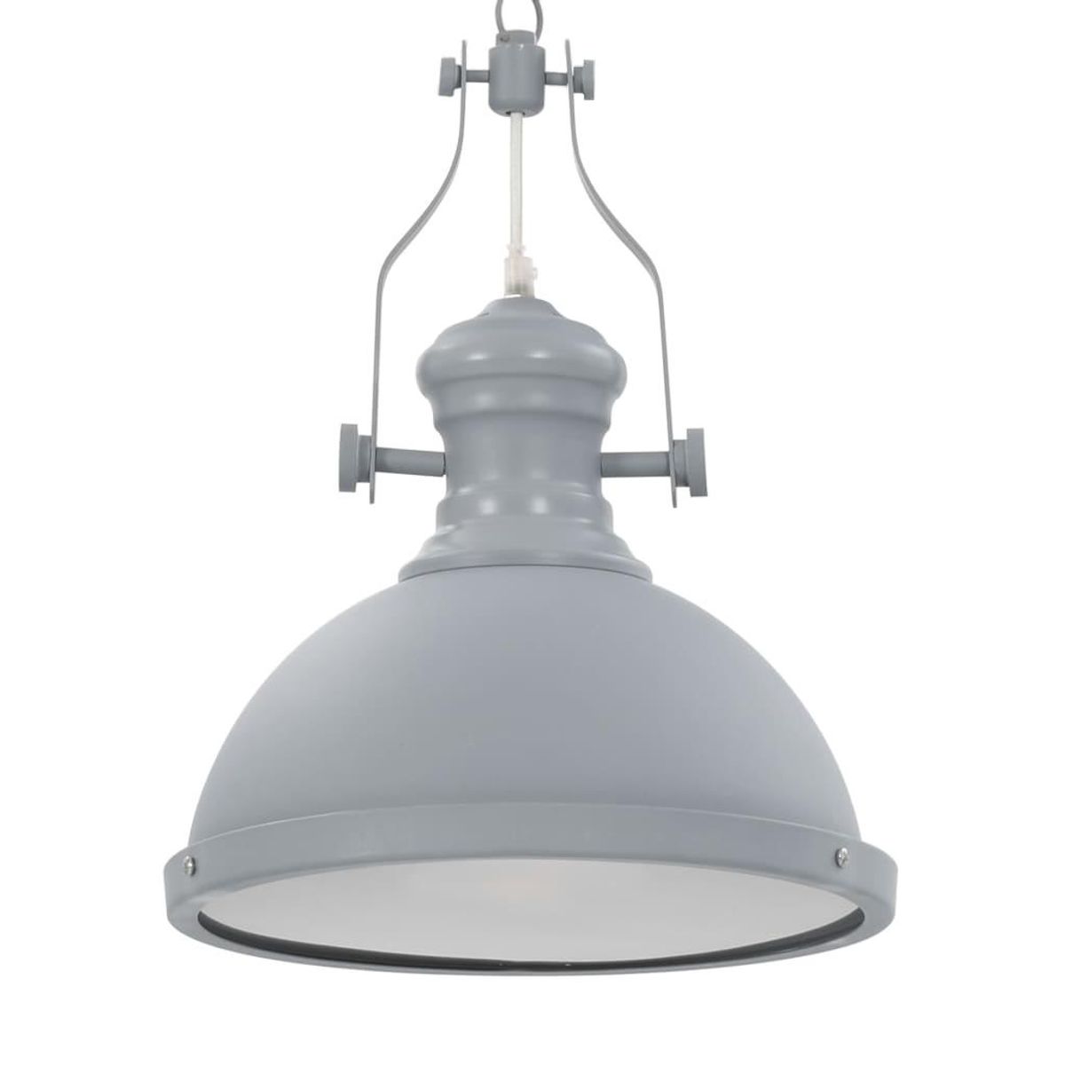 Loftslampe rund E27 grå