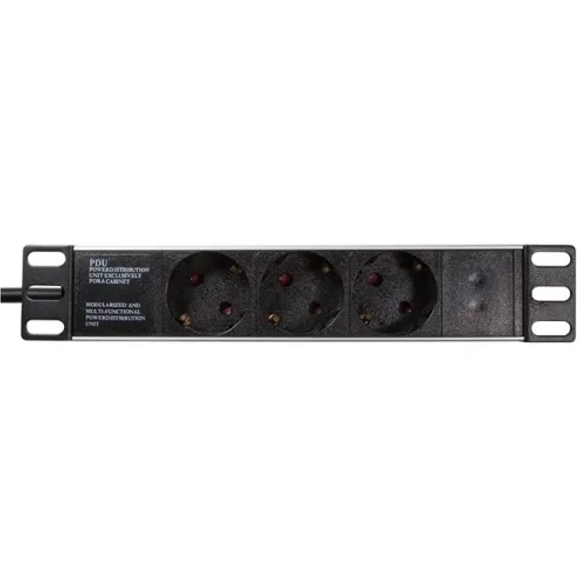 LogiLink PDU3B01 Rack strømskinne 3x Schuko udtag - 10"/1unit