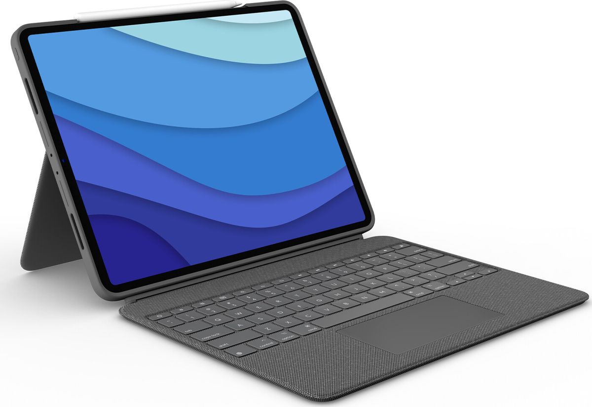 Logitech - Combo Touch Tastatur Cover Til Ipad Pro 12,9" - Grå