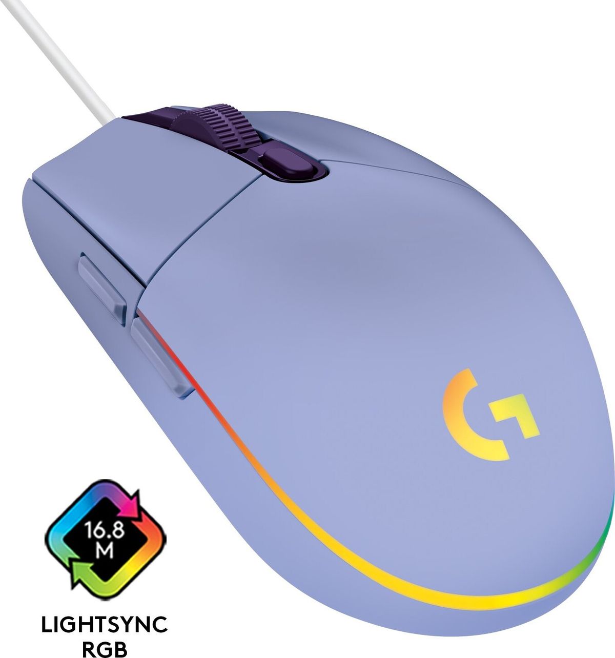 Logitech G203 - Lightsync Gaming Mus - Lilla