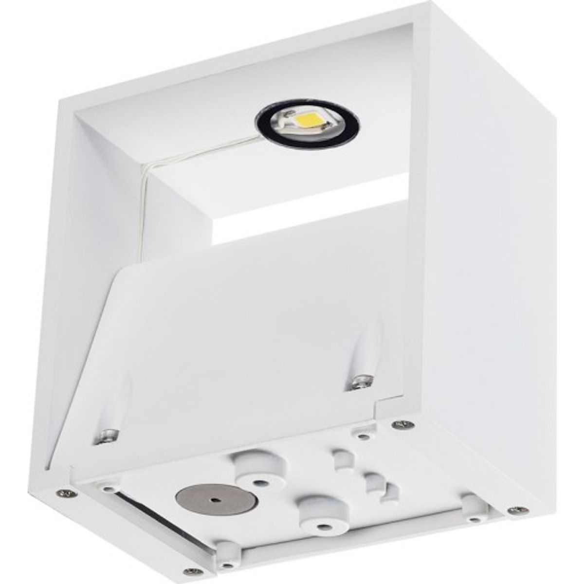 LOGS væglampe, LED 6W 3000K, 650 lumen, IP44, hvid