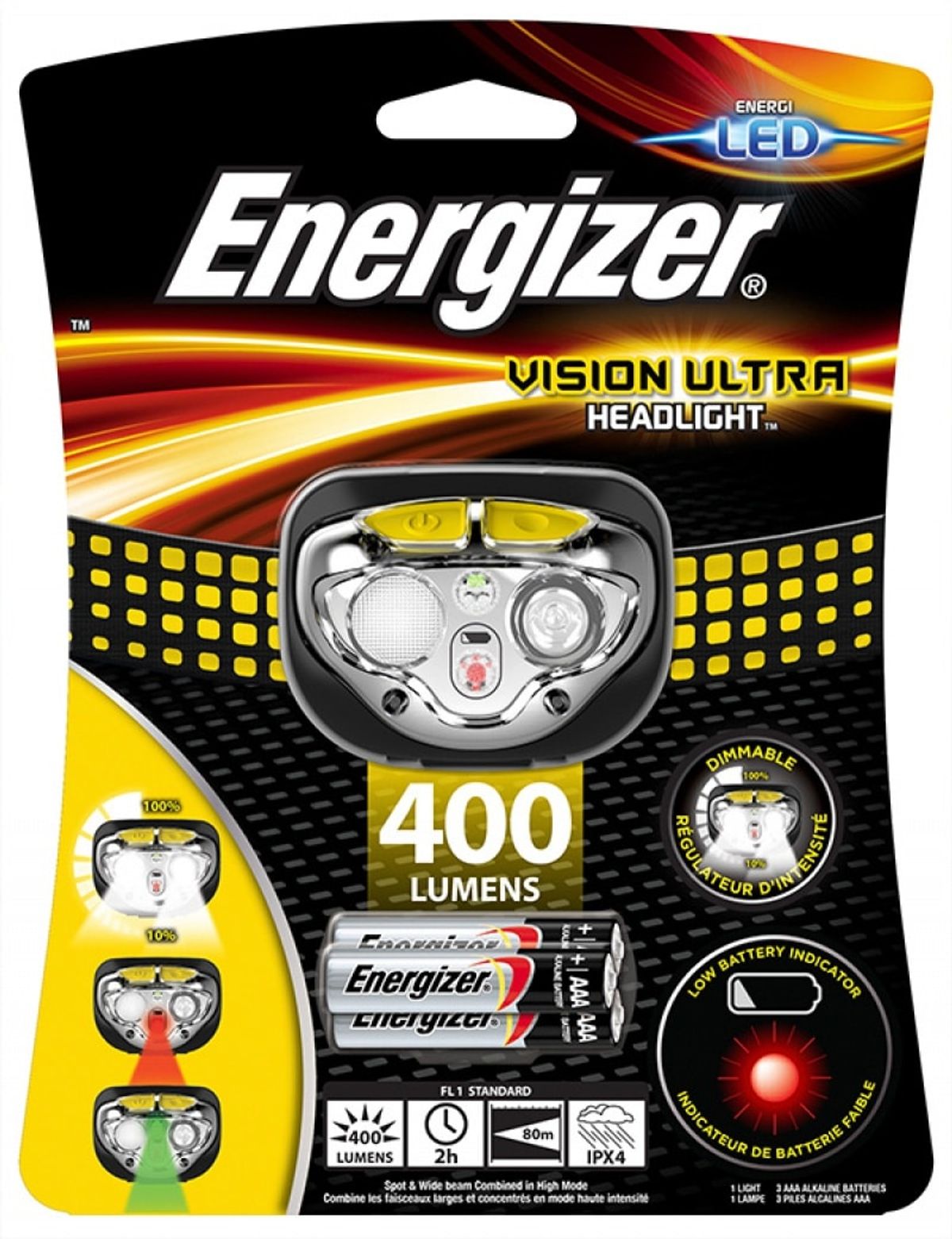 Lommelygte Energizer Vision Ultra 400 Lumens.