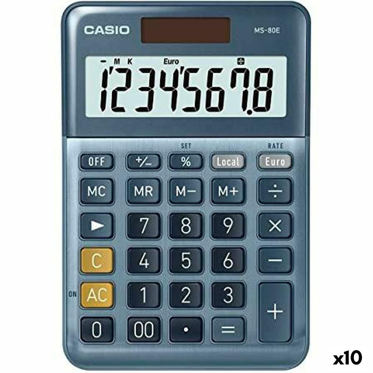 Lommeregner Casio MS-80E Blå (10 enheder)