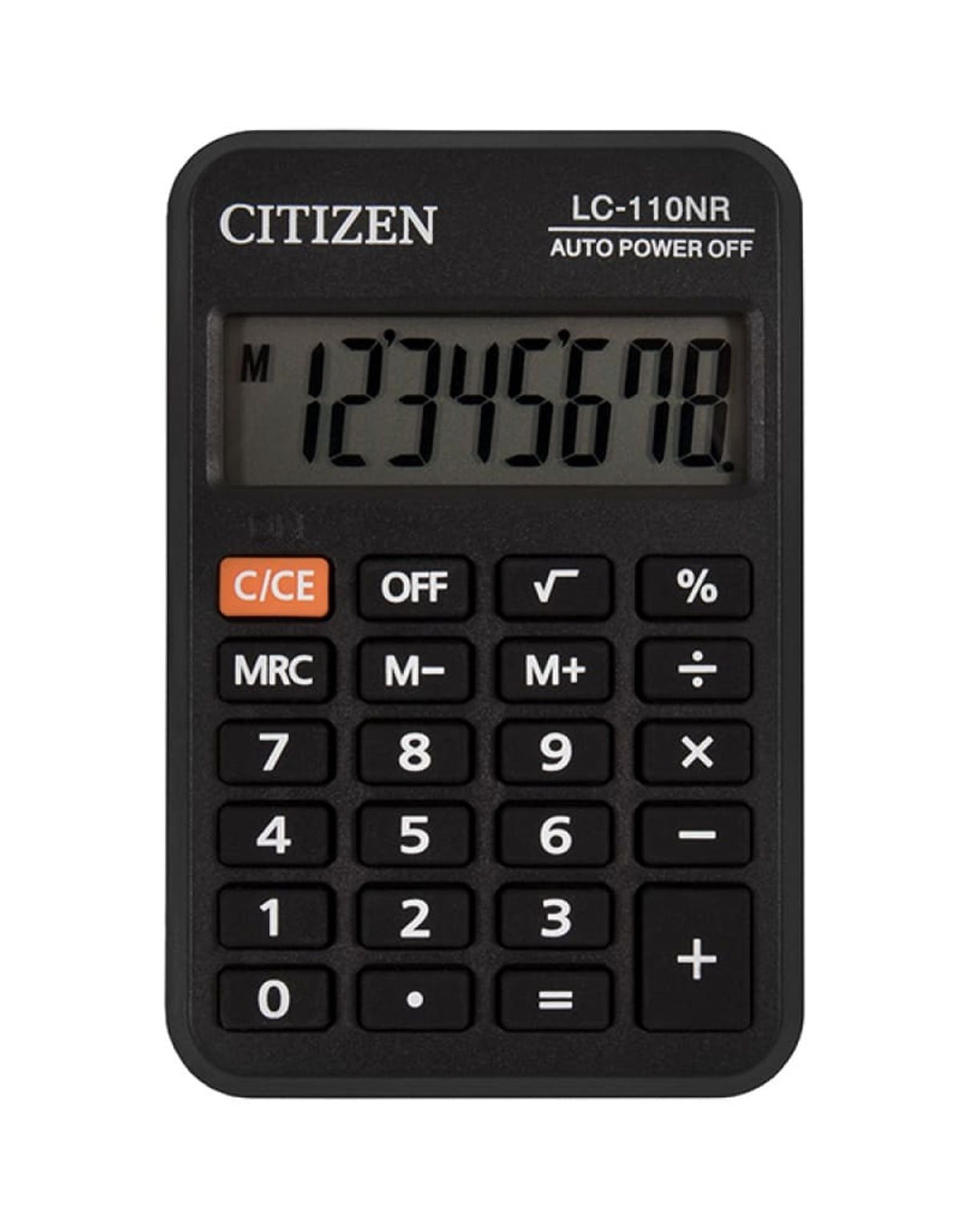 Lommeregner CITIZEN LC110NR 8-cifret display sort.