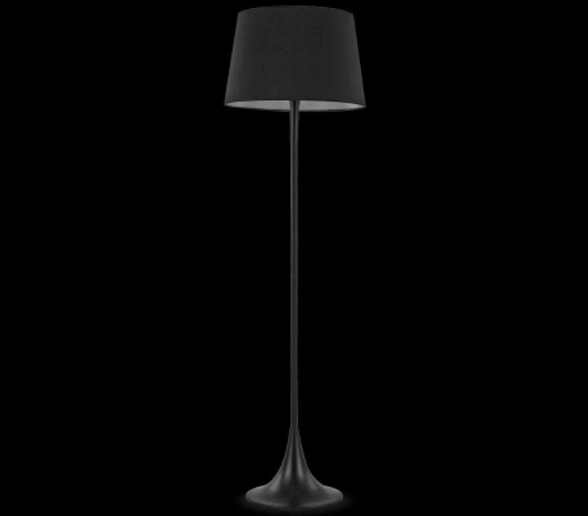 LONDON Gulvlampe i metal og tekstil H174 cm 1 x E27 - Sort