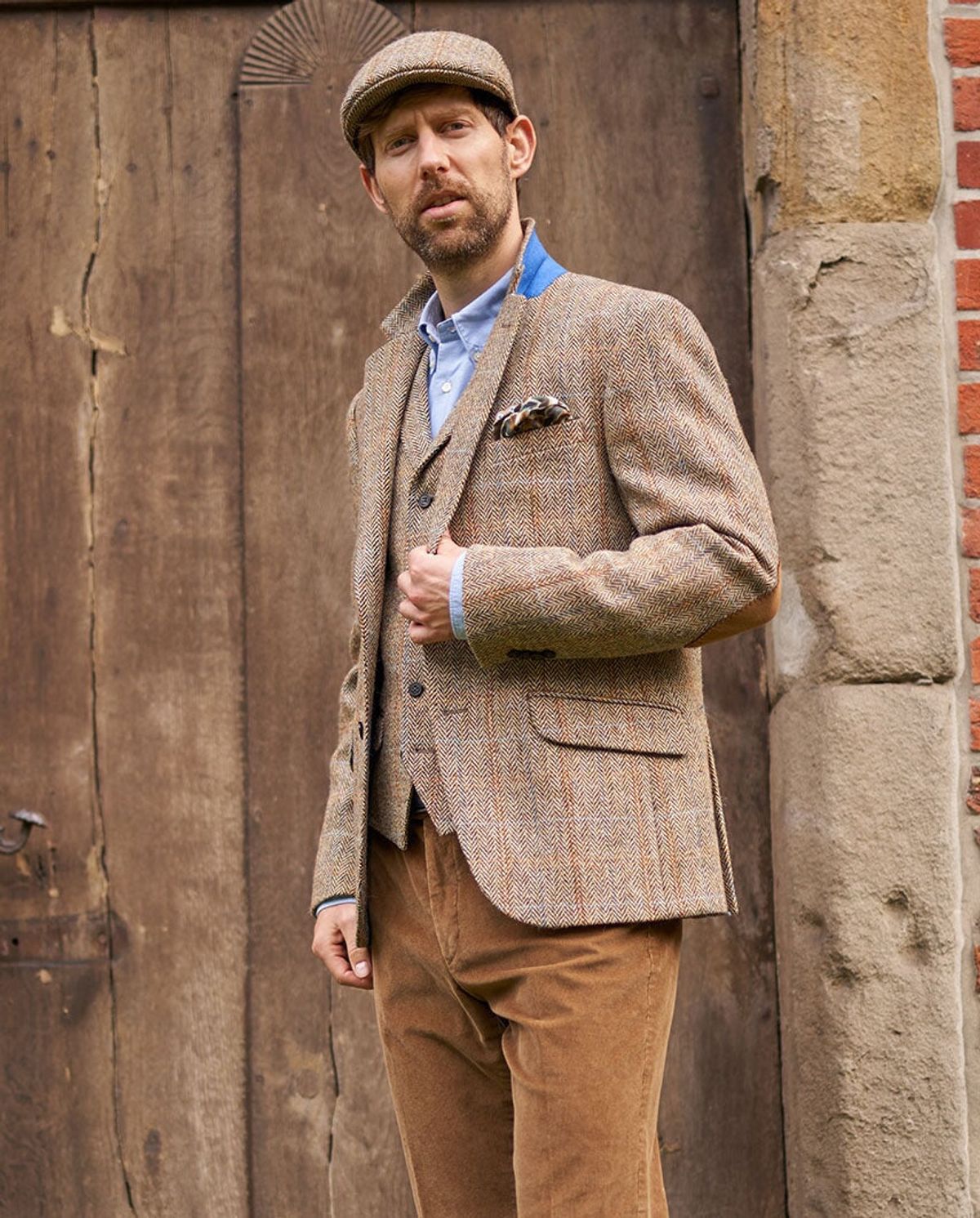 London tweed blazer, Harris Tweed, sand sildebensmønster - 102 EU