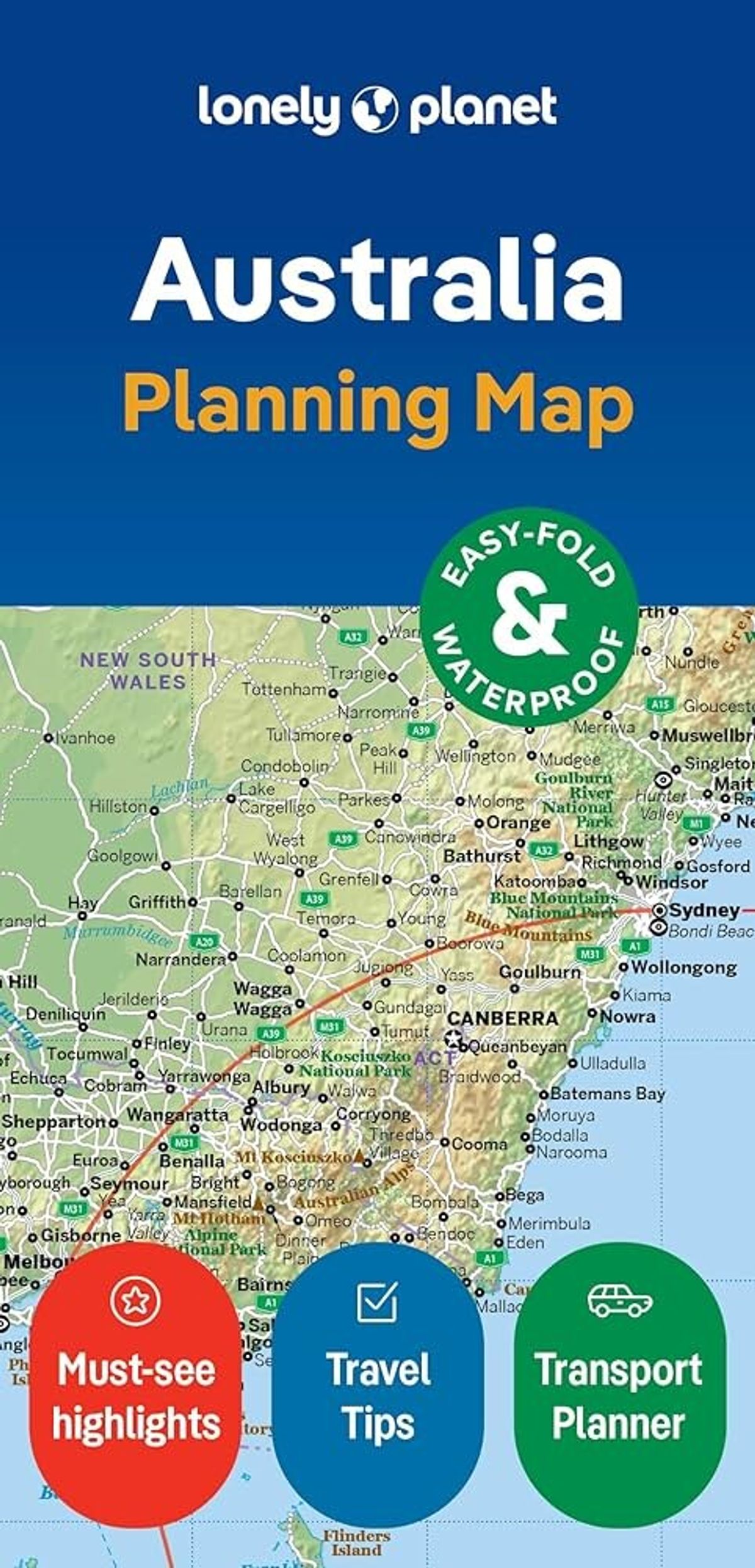 Lonely Planet Planning Map: Australia - Diverse - English Book